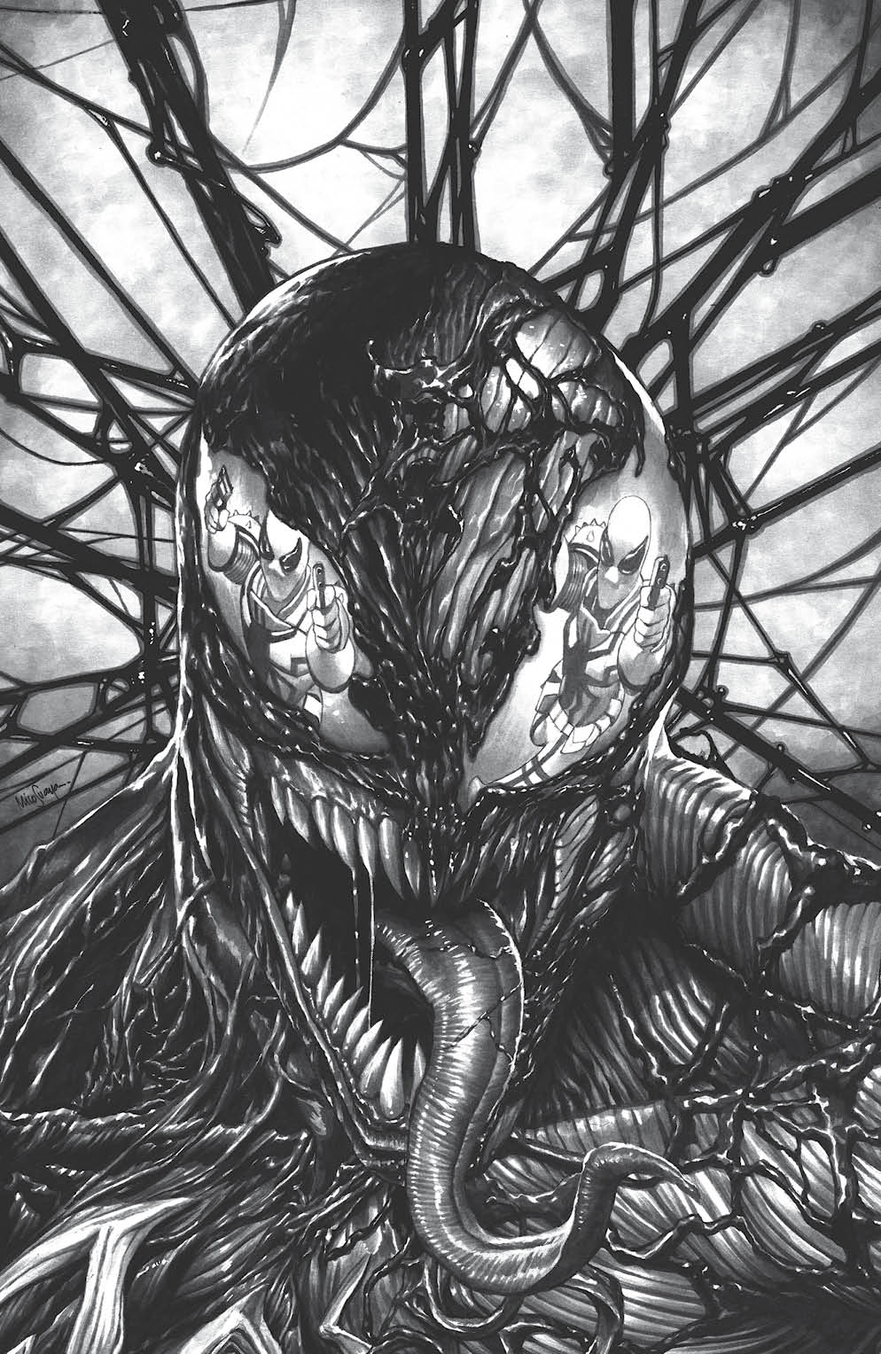 EXTREME CARNAGE ALPHA #1 MICO SUAYAN EXCLUSIVE SKETCH VIRGIN VARIANT (M218)(M223)(M224)