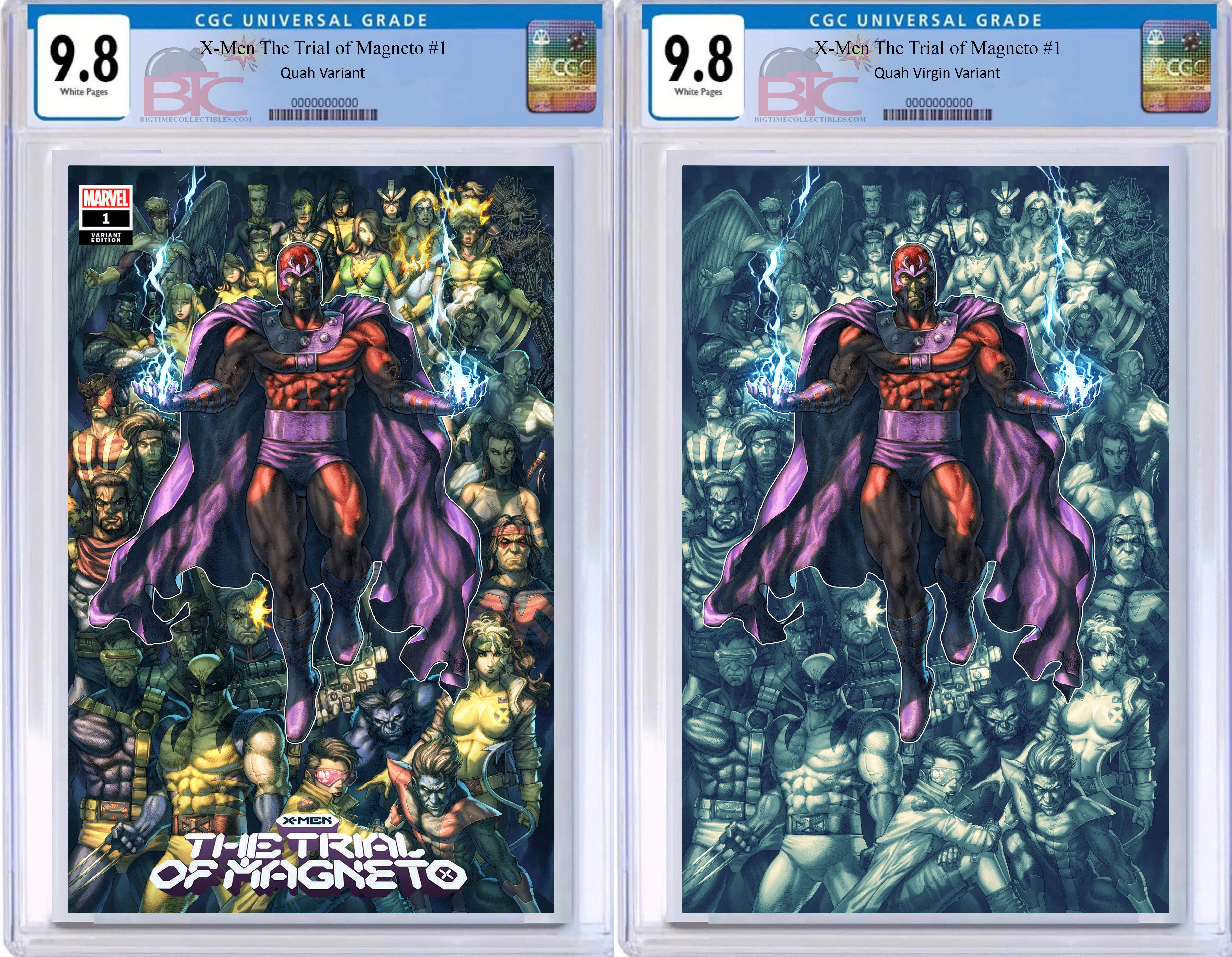 08/18/2021 X-MEN TRIAL OF MAGNETO #1 ALAN QUAH EXCLUSIVE VARIANT COVER RAW & GRADED OPTIONS
