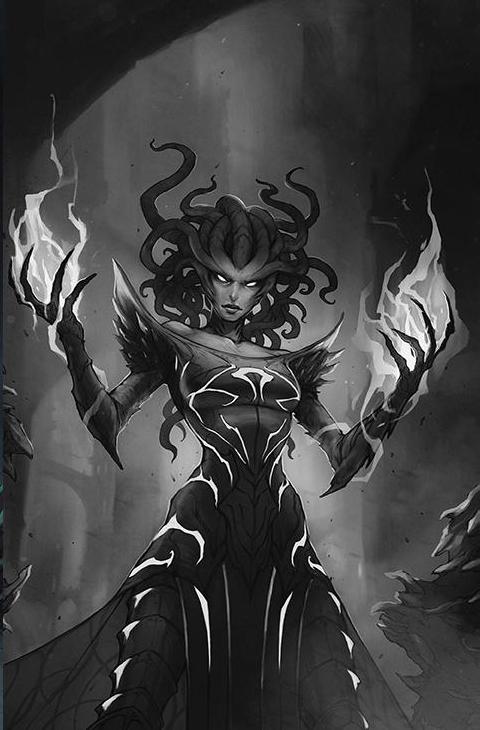 MAGIC THE GATHERING #1 LUONG EXCLUSIVE VIRGIN B/W VARIANT (SOC)