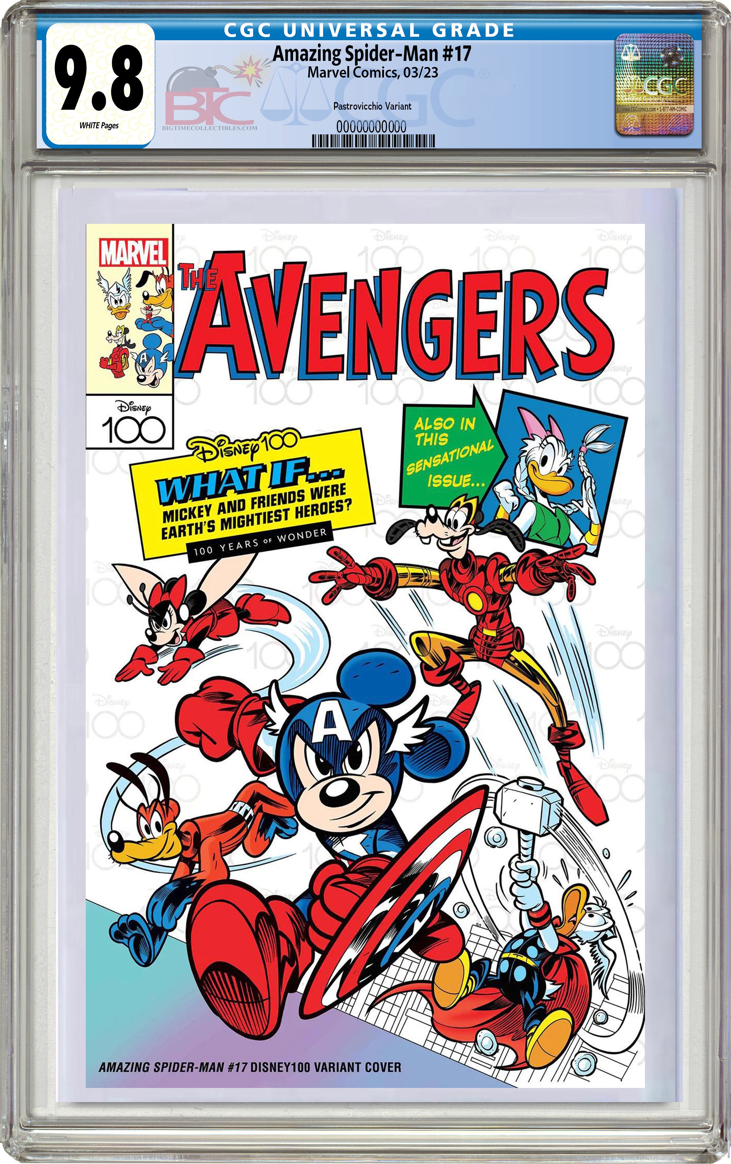 AMAZING SPIDER-MAN #17 PASTROVICCHIO DISNEY100 VARIANT CGC 9.8 (INSTOCK) C27