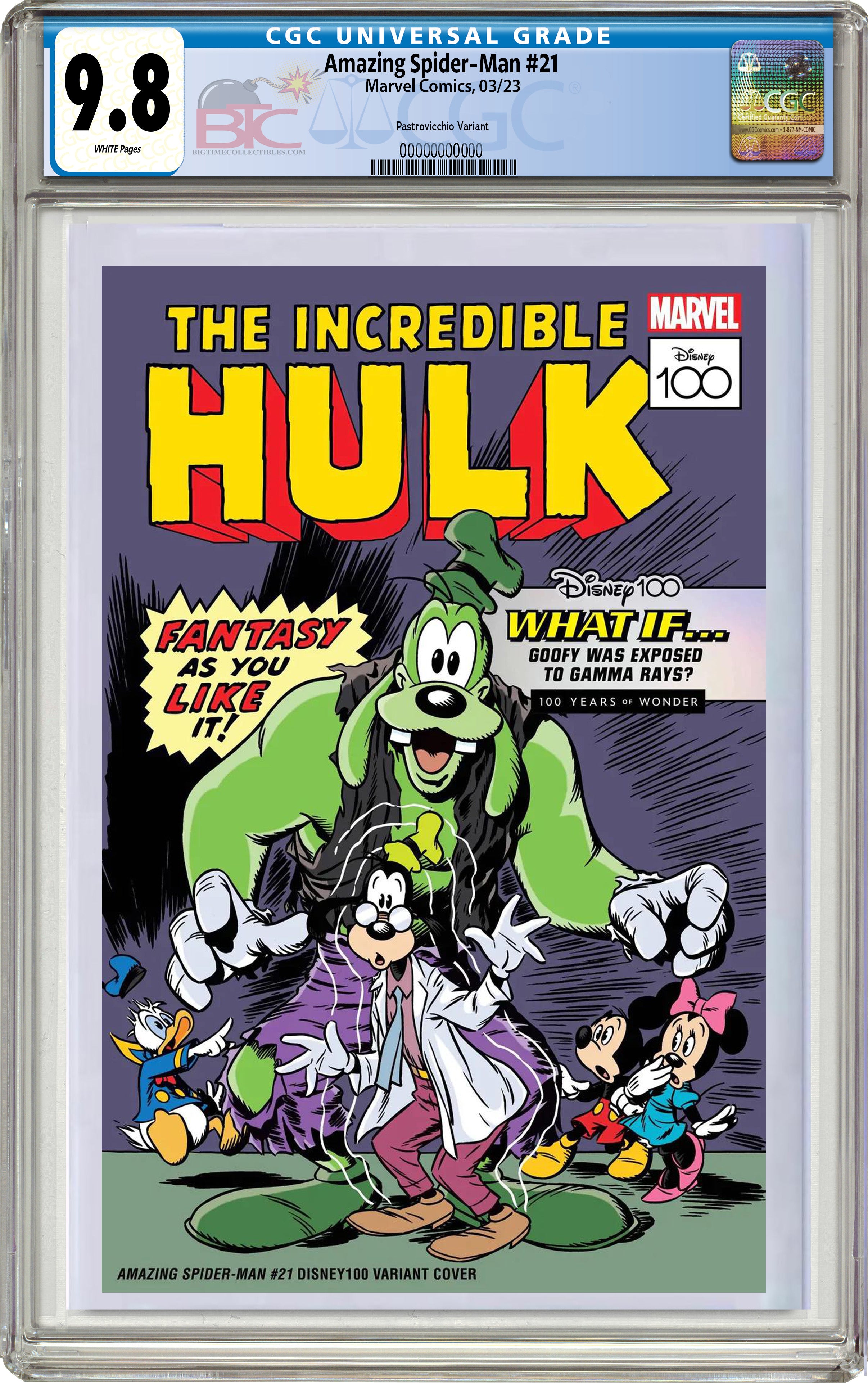 AMAZING SPIDER-MAN #21 PASTROVICCHIO DISNEY100 VARIANT CGC 9.8 (INSTOCK) C26