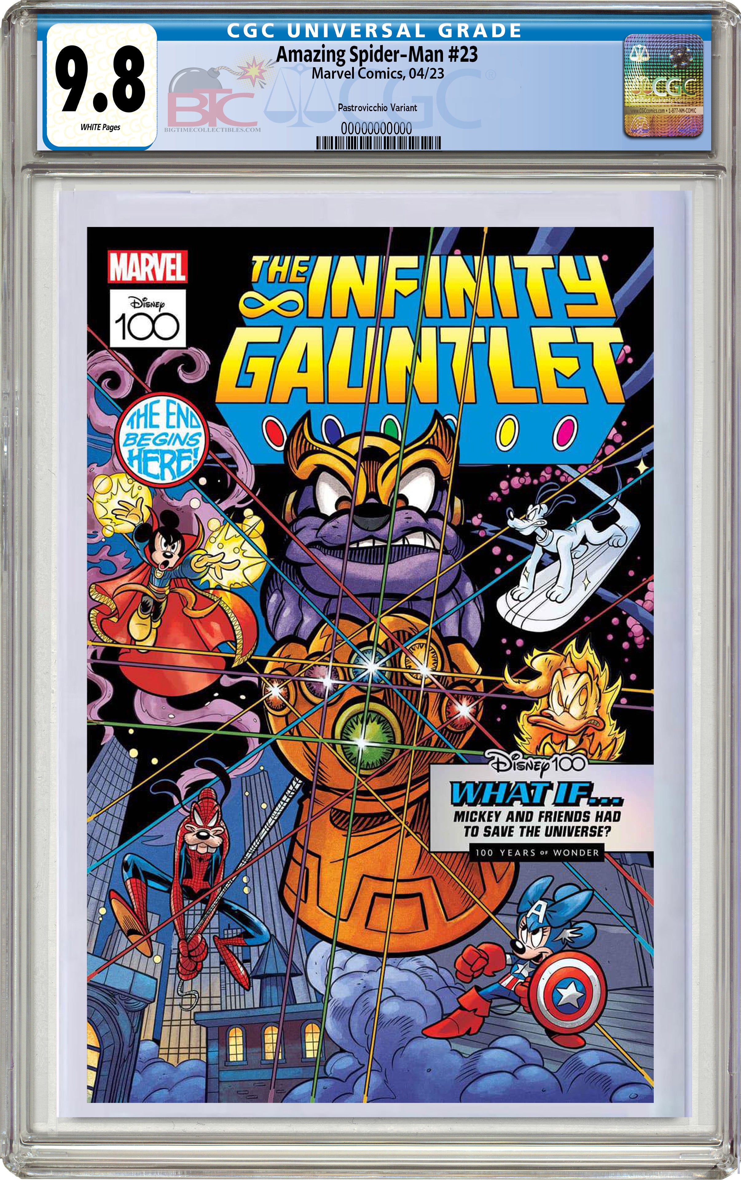 AMAZING SPIDER-MAN #23 DISNEY100 INFINITY GAUNTLET VARIANT COVER CGC 9.8 (INSTOCK) C27