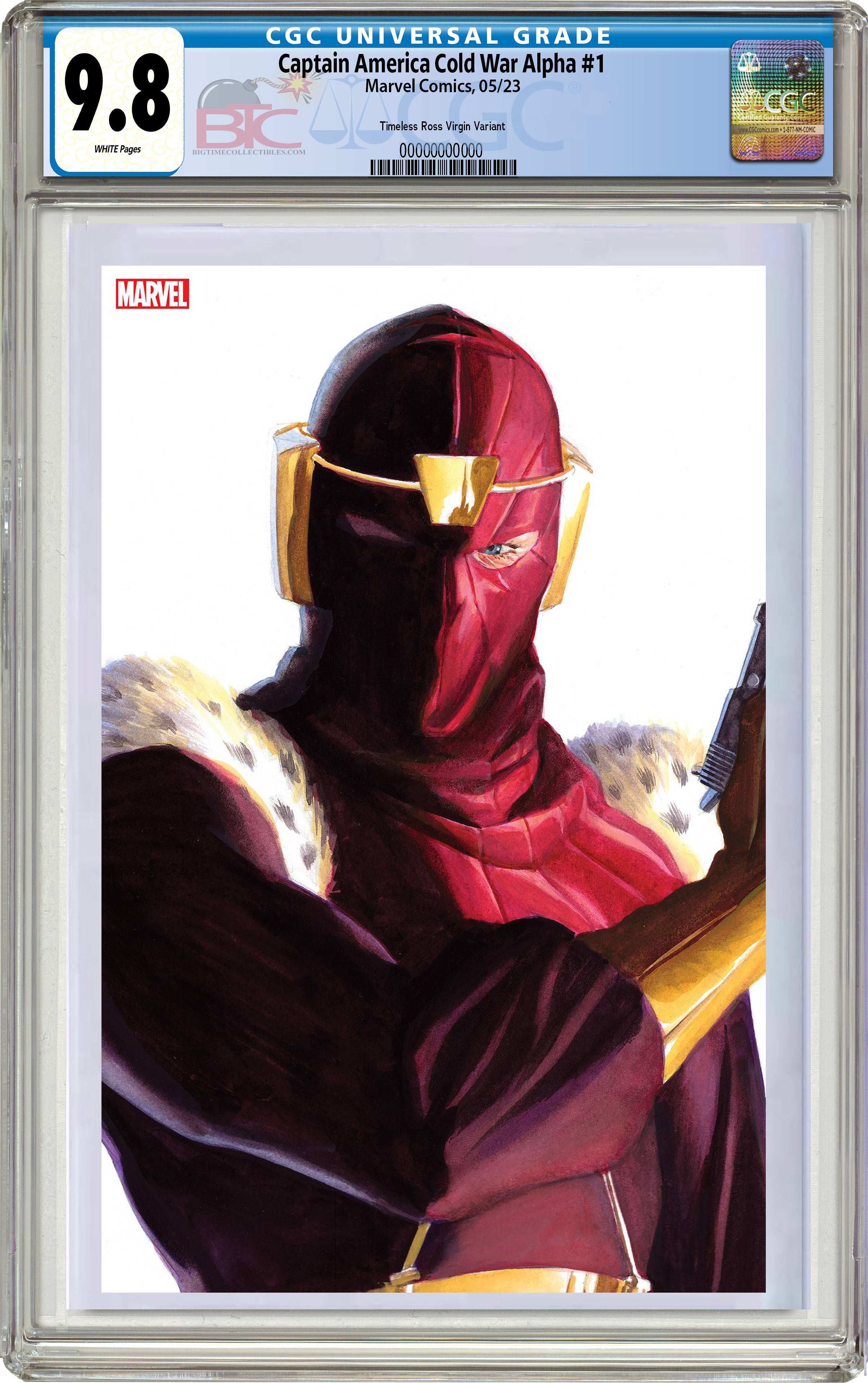 CAPTAIN AMERICA COLD WAR ALPHA #1 ROSS ZEMO TIMELESS VIRGIN VARIANT CGC 9.8 (IN STOCK) C72