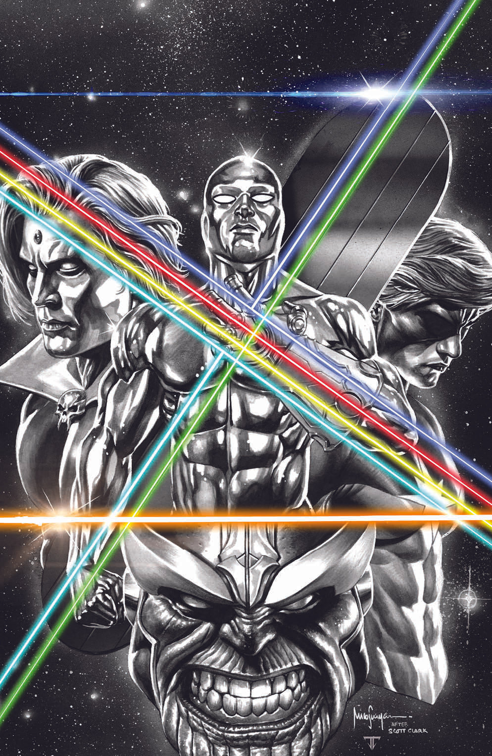 SILVER SURFER REBIRTH #1 MICO SUAYAN COLOR SPLASH CONVENTION EXCLUSIVE