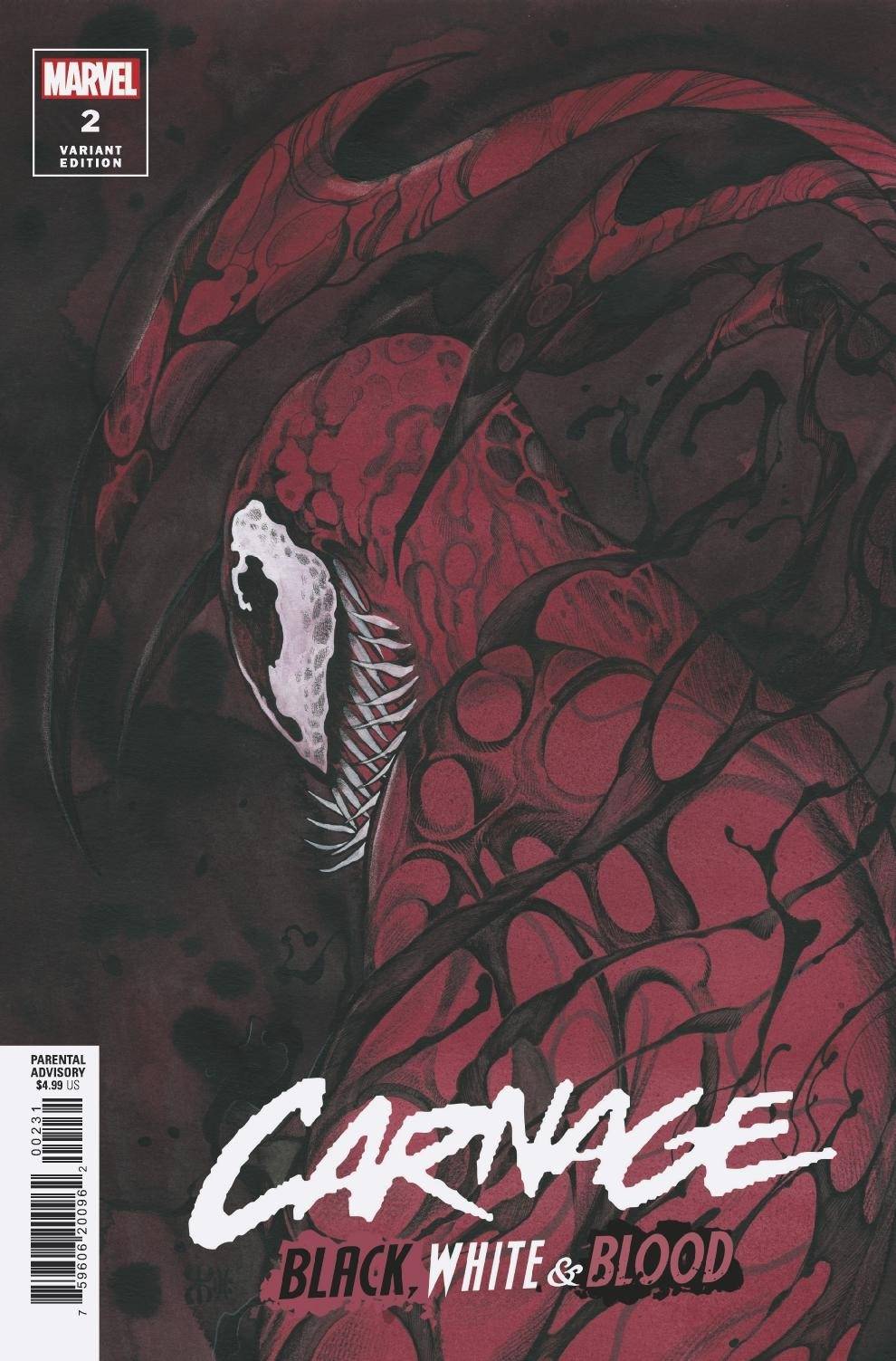 CARNAGE BLACK WHITE AND BLOOD #2 (OF 4) MOMOKO 1:25 VARIANT 04/21/21