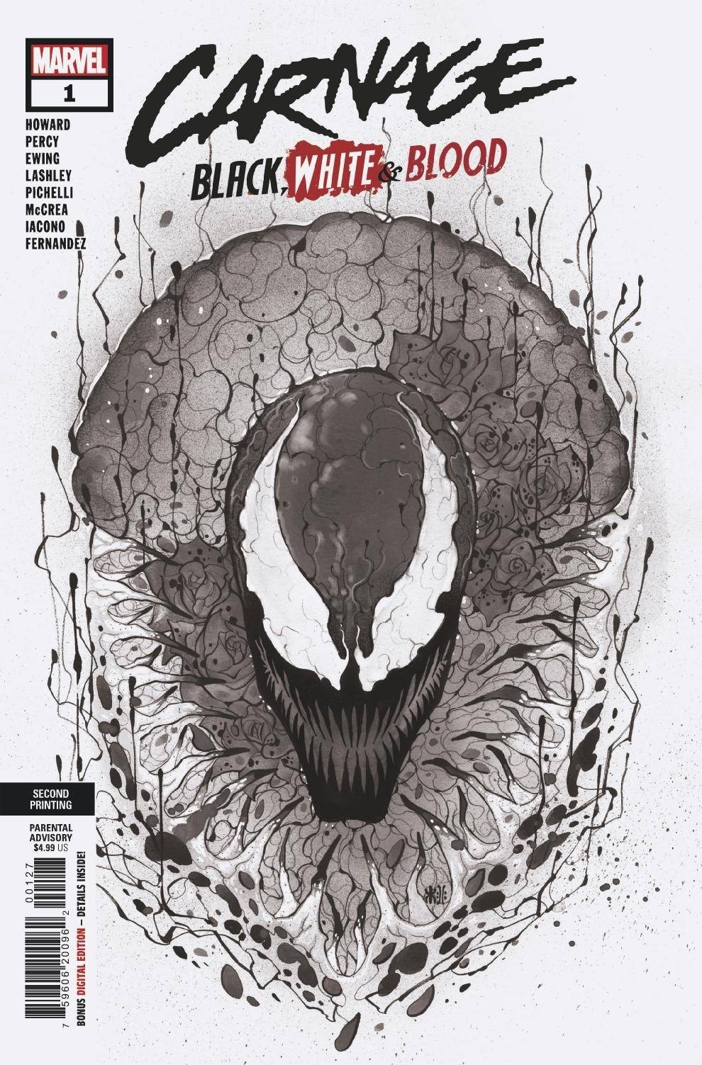 CARNAGE BLACK WHITE AND BLOOD #1 (OF 4) 2ND PTG MOMOKO 1:50 VAR 05/05/21