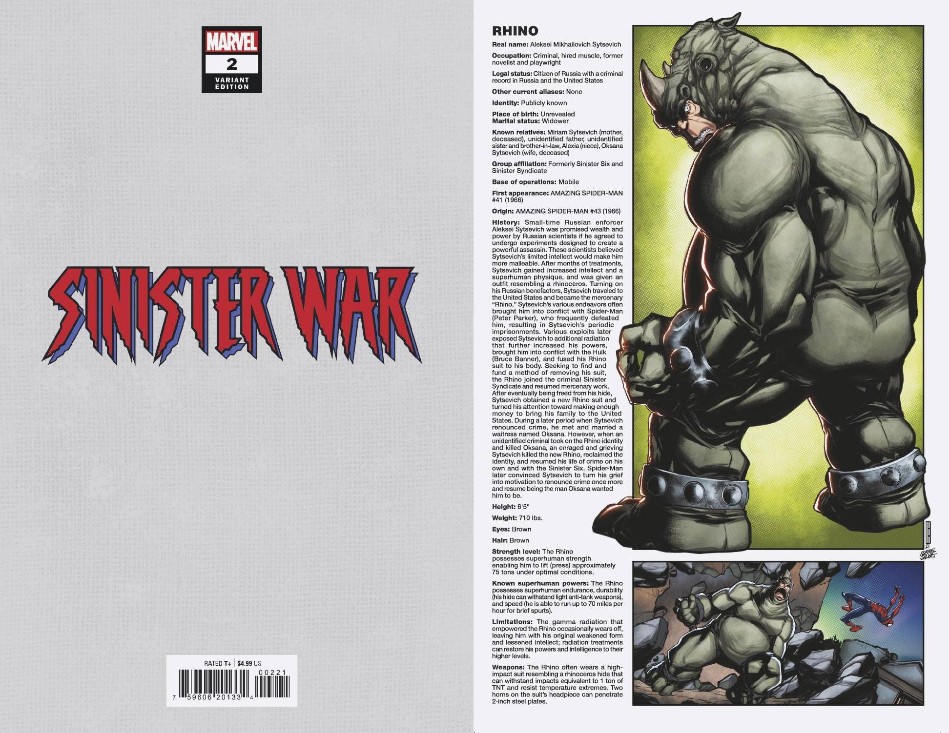 08/04/2021 SINISTER WAR #2 (OF 4) HANDBOOK VAR
