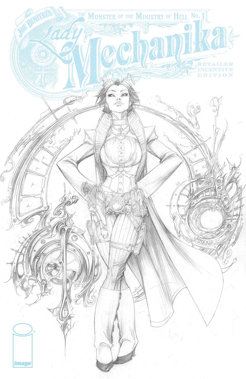 12/08/2021 LADY MECHANIKA MONSTER OF MINISTRY #1 1:10 SKETCH VARIANT