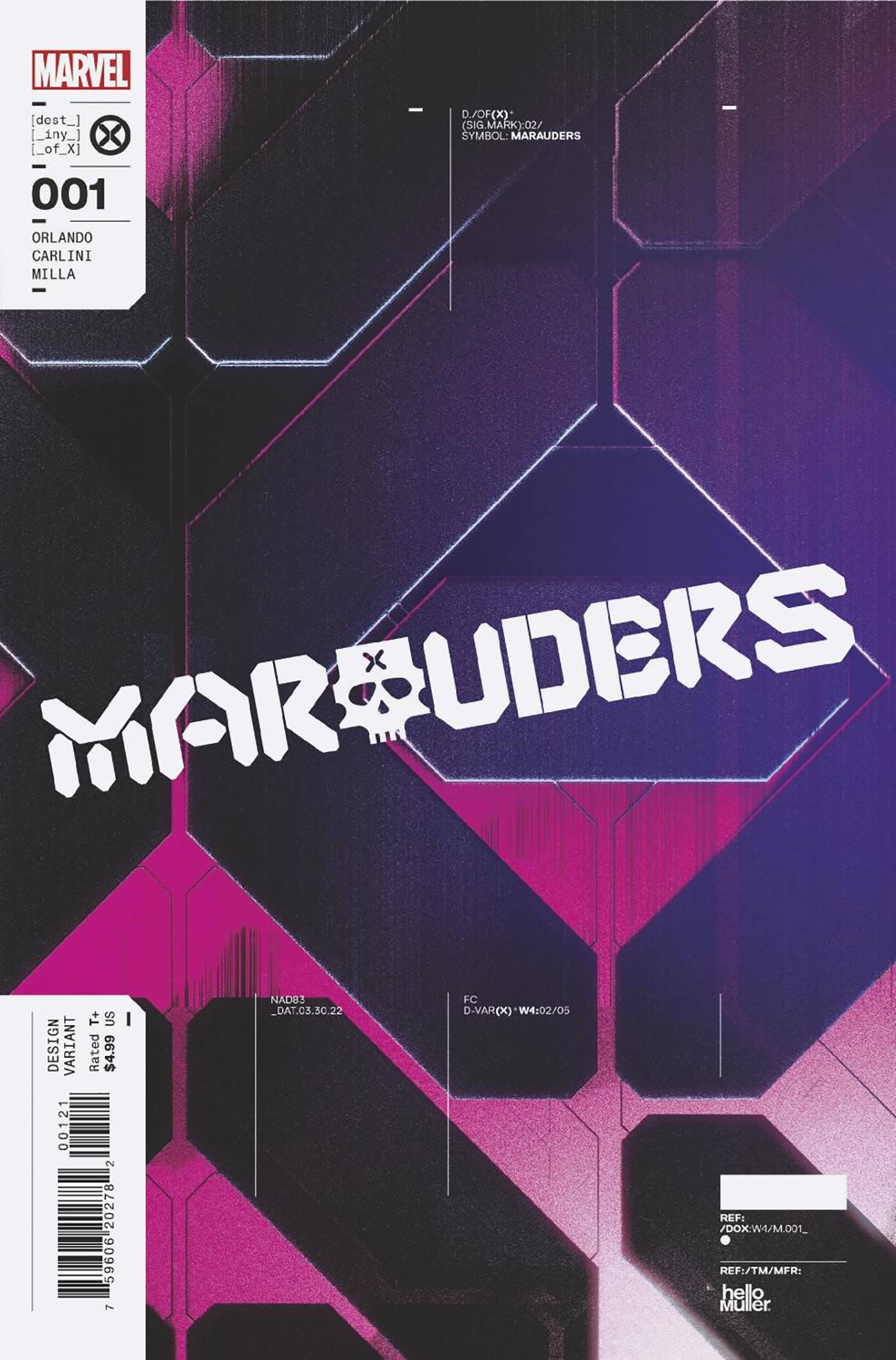 04/06/2022 MARAUDERS #1 MULLER DESIGN VARIANT 1:10