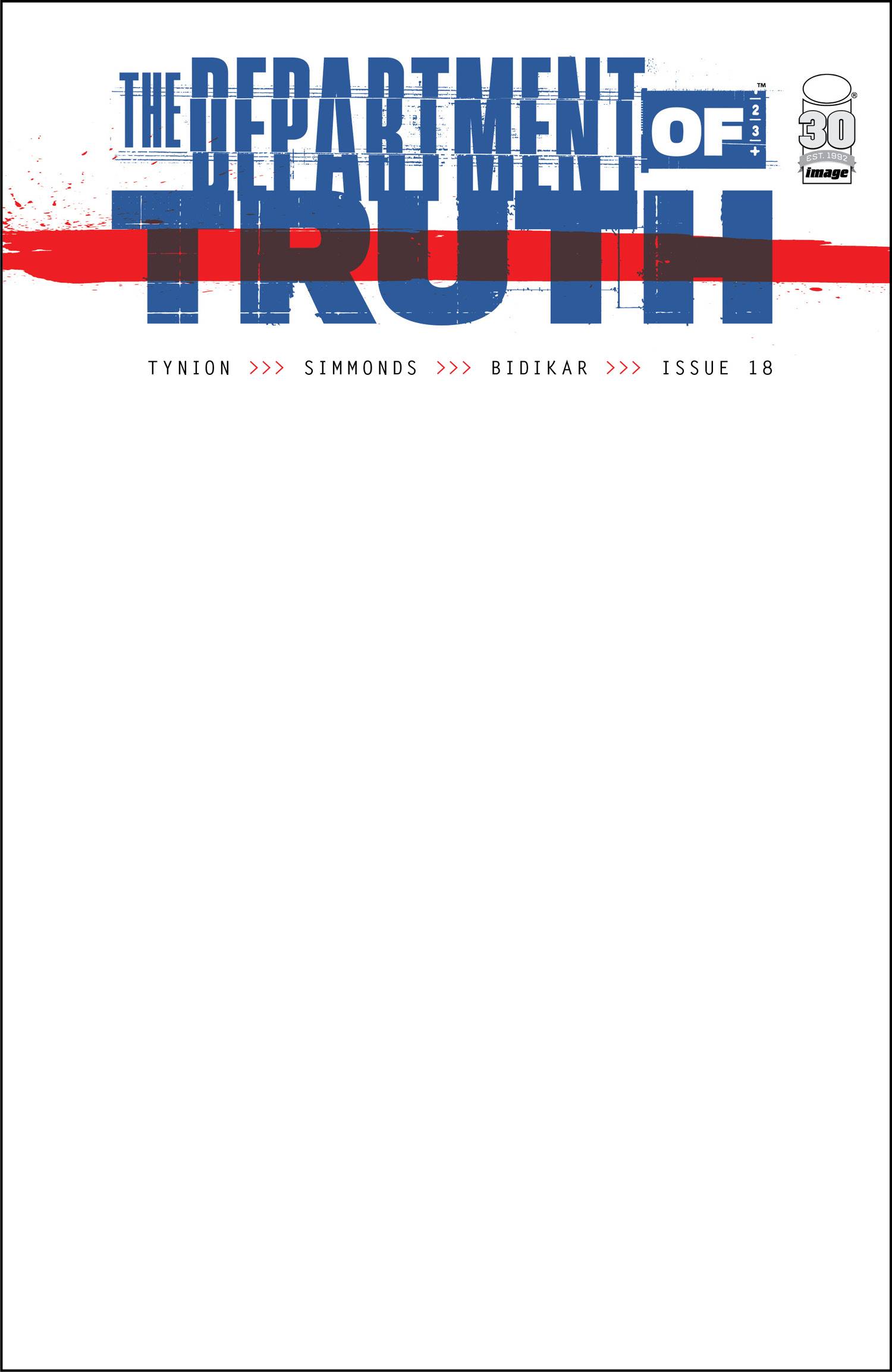 DEPARTMENT OF TRUTH #18 CVR B BLANK CVR 05/25/2022