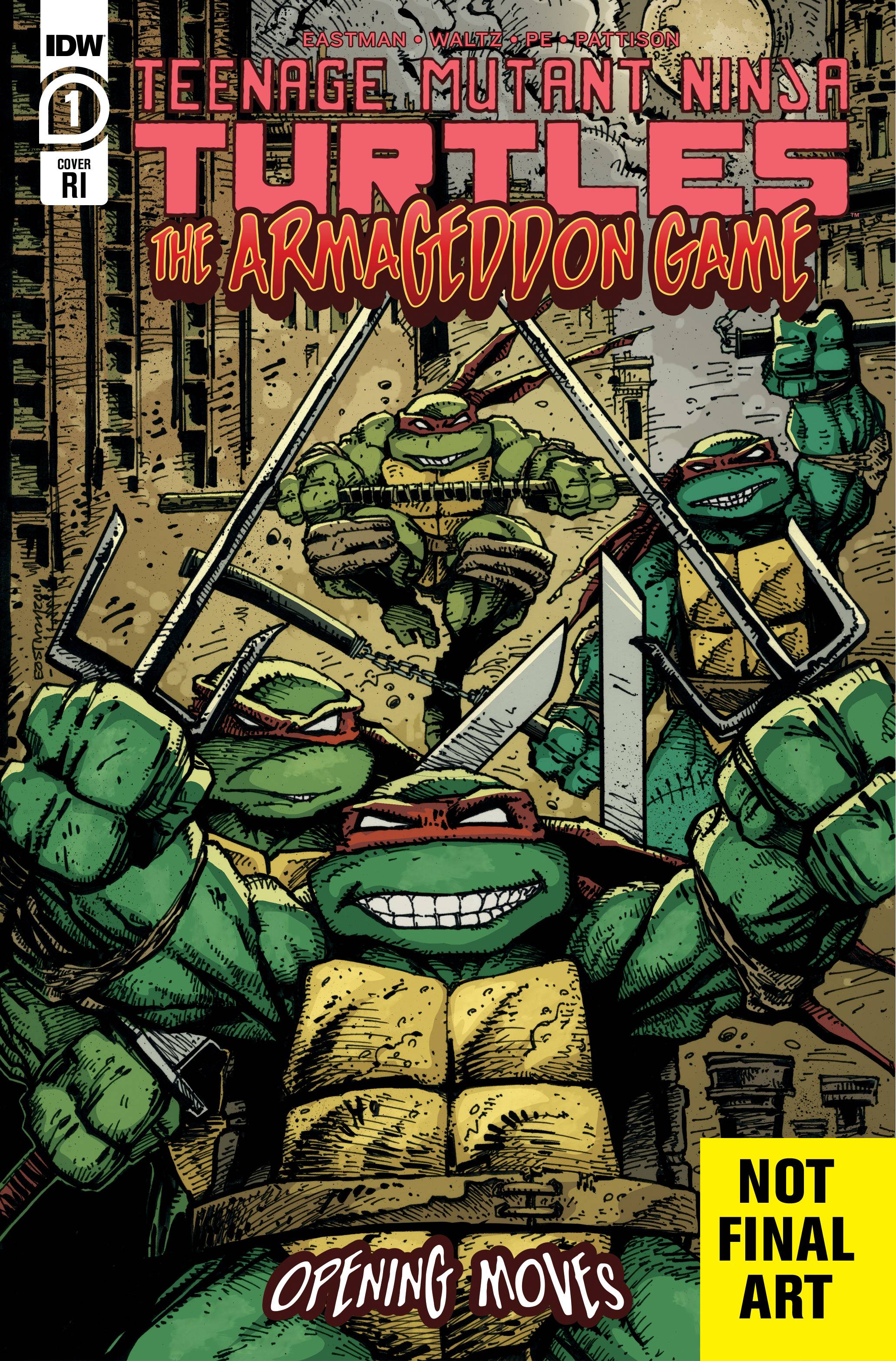 07/13/2022 TMNT ARMAGEDDON GAME OPENING MOVES #1 CVR B 1:10 EASTMAN VARIANT