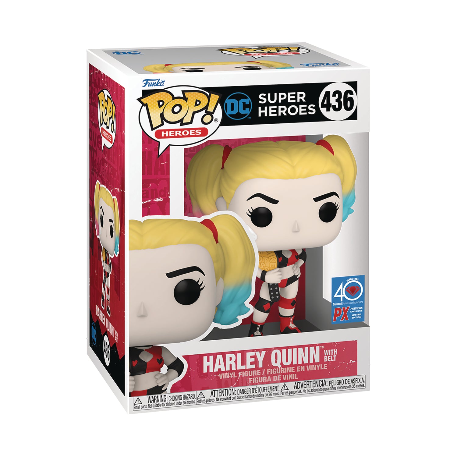 09/28/2022 POP HEROES DC HARLEY QUINN W/BELT PX VIN FIGURE