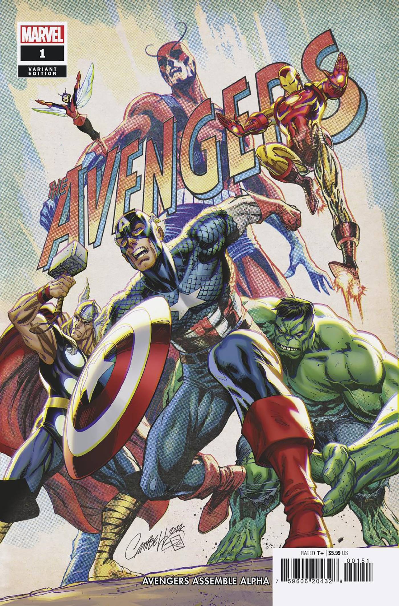11/30/2022 AVENGERS ASSEMBLE ALPHA #1 JS CAMPBELL ANNIVERSARY VARIANT