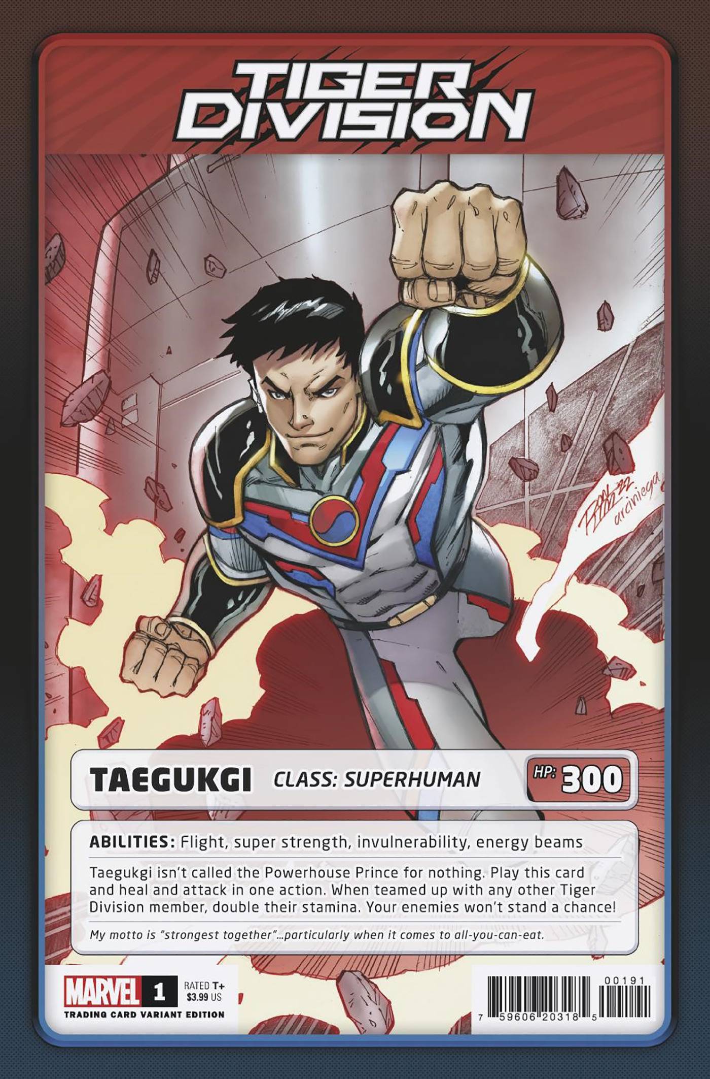 11/02/2022 TIGER DIVISION #1 (OF 5) RON LIM TRADING CARD VARIANT