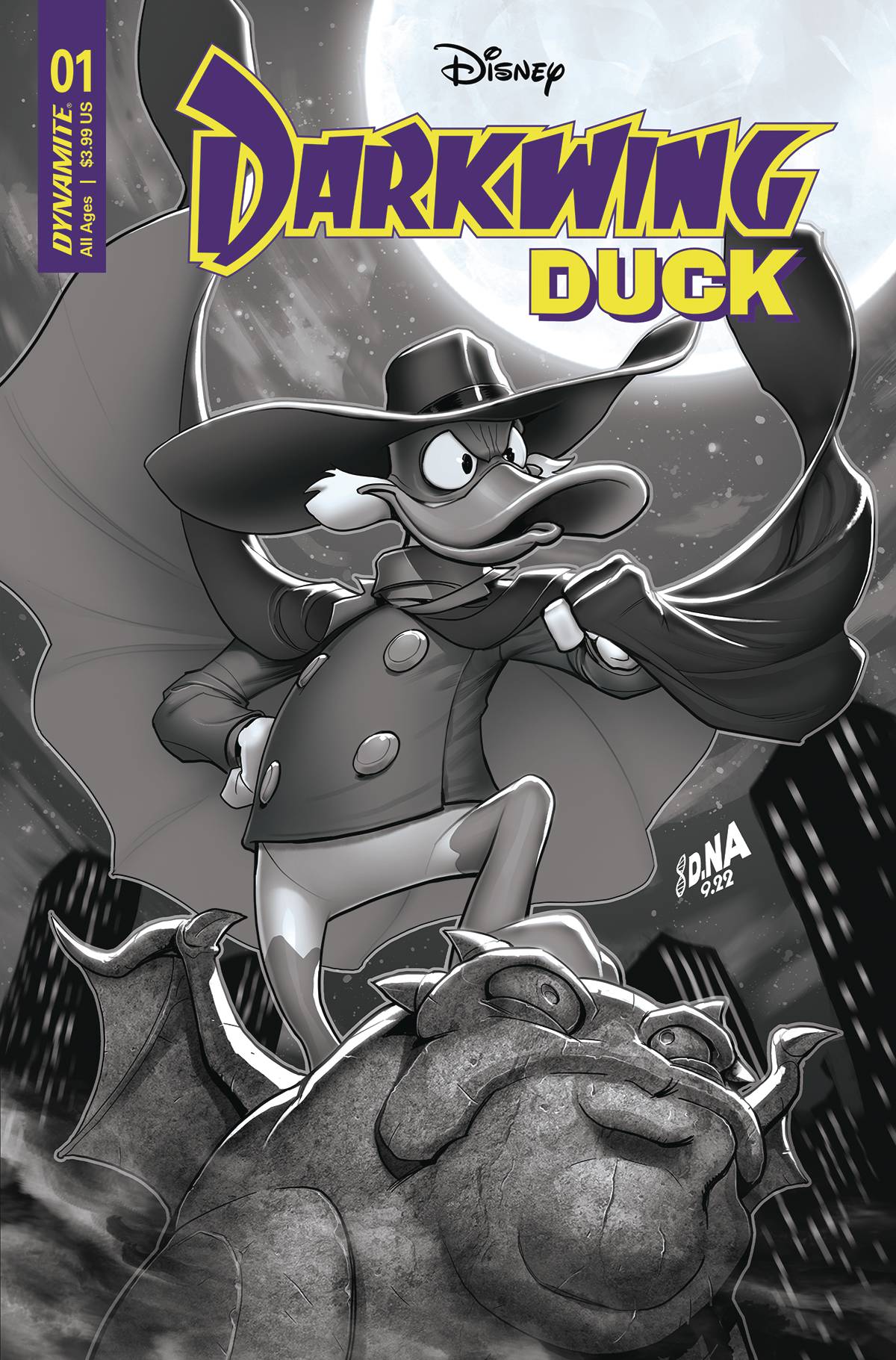 01/25/2023 DARKWING DUCK #1 CVR I 1:15 NAKAYAMA B&W