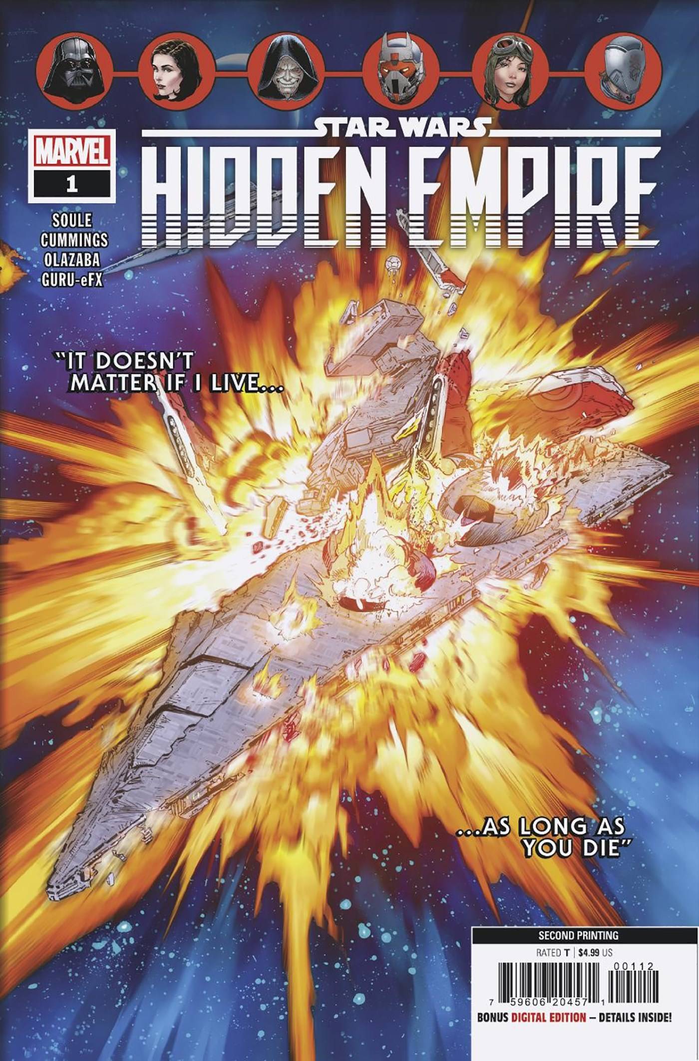 01/11/2023 STAR WARS HIDDEN EMPIRE #1 (OF 5) 2ND PTG CUMMINGS VAR