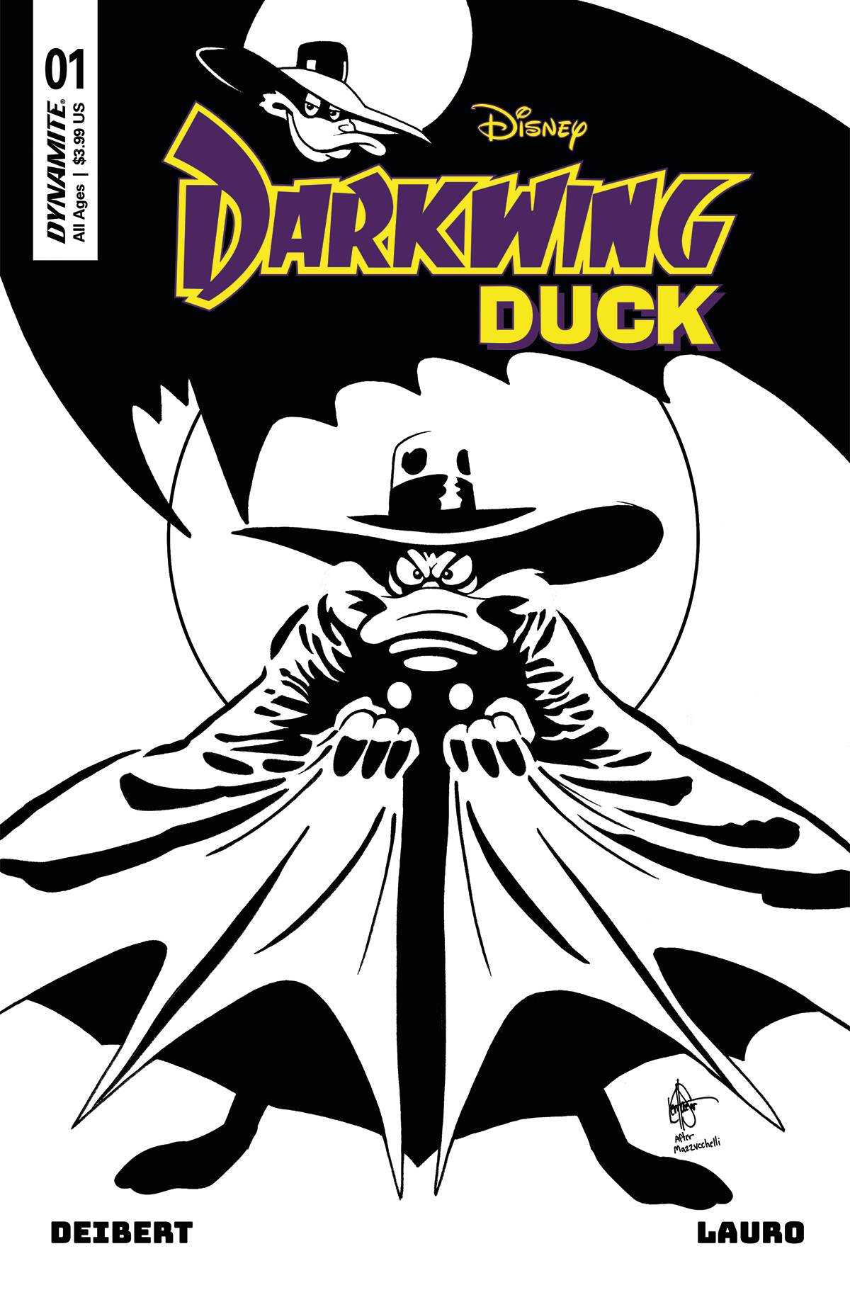 01/25/2023 DARKWING DUCK #1 CVR ZF 1:7 HAESER B&W