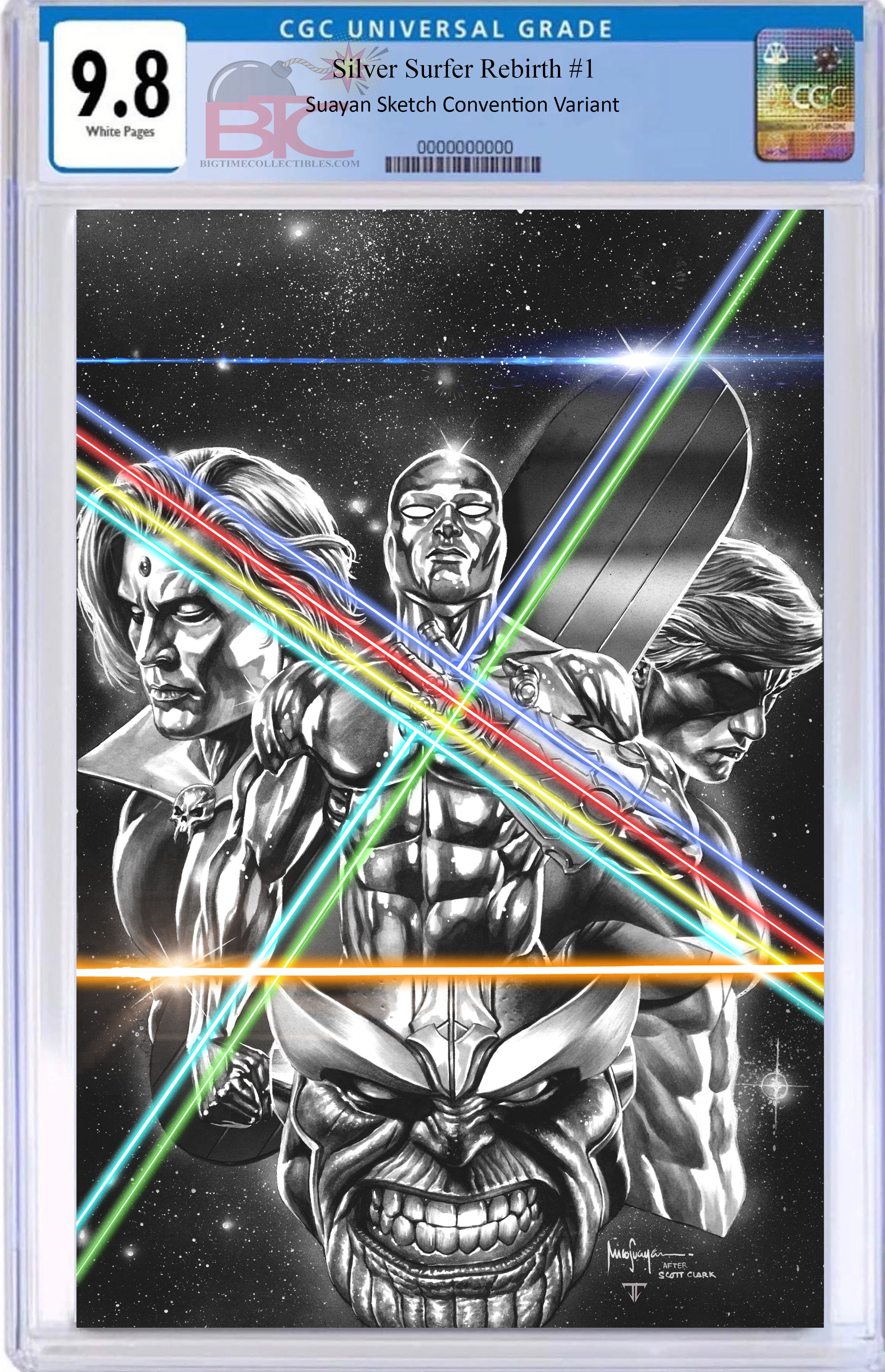 01/19/2022 SILVER SURFER REBIRTH #1 MICO SUAYAN COLOR SPLASH CONVENTION EXCLUSIVE