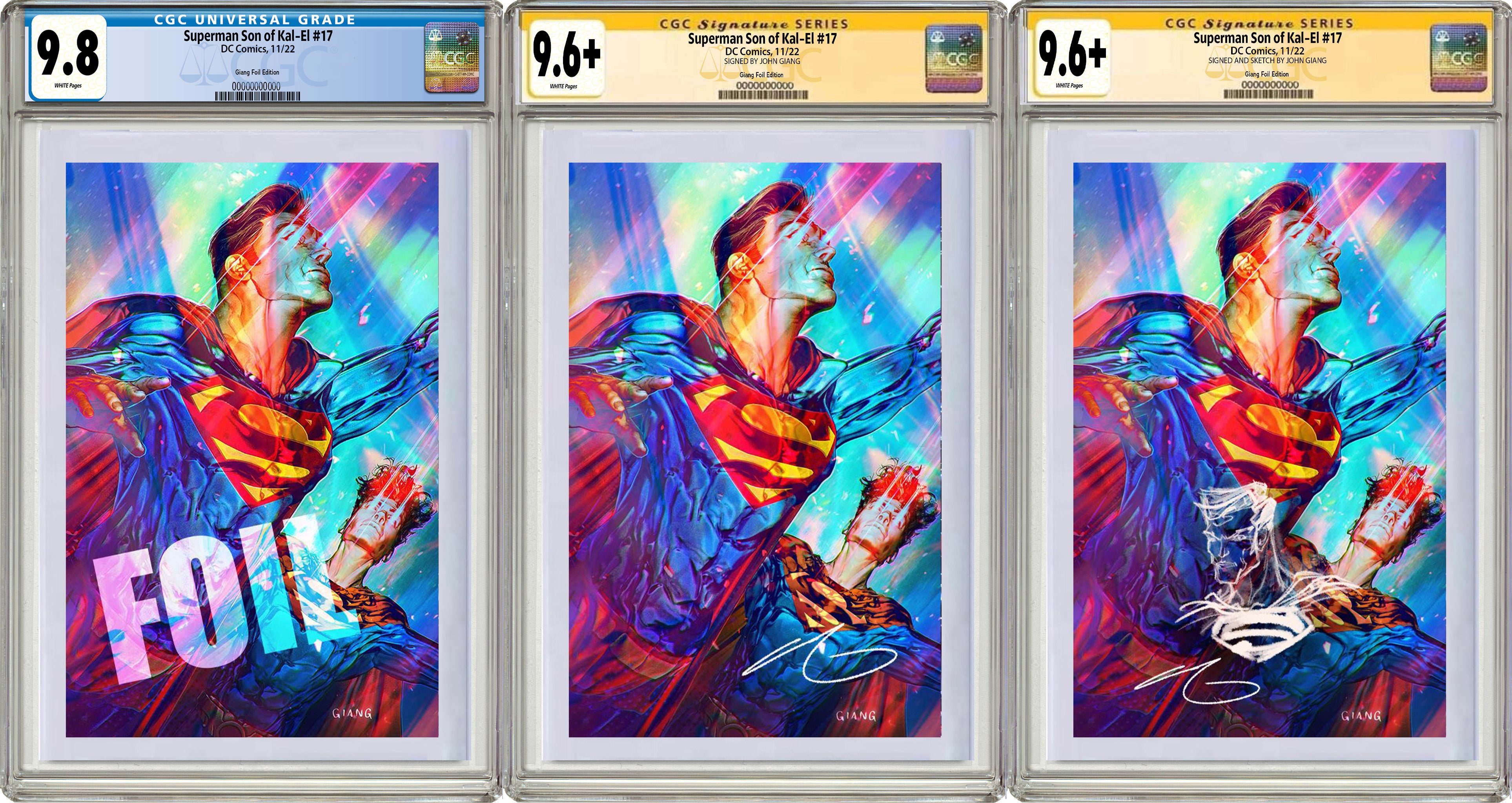 SUPERMAN SON OF KAL-EL #17 JOHN GIANG EXCLUSIVE VIRGIN FOIL VARIANT
