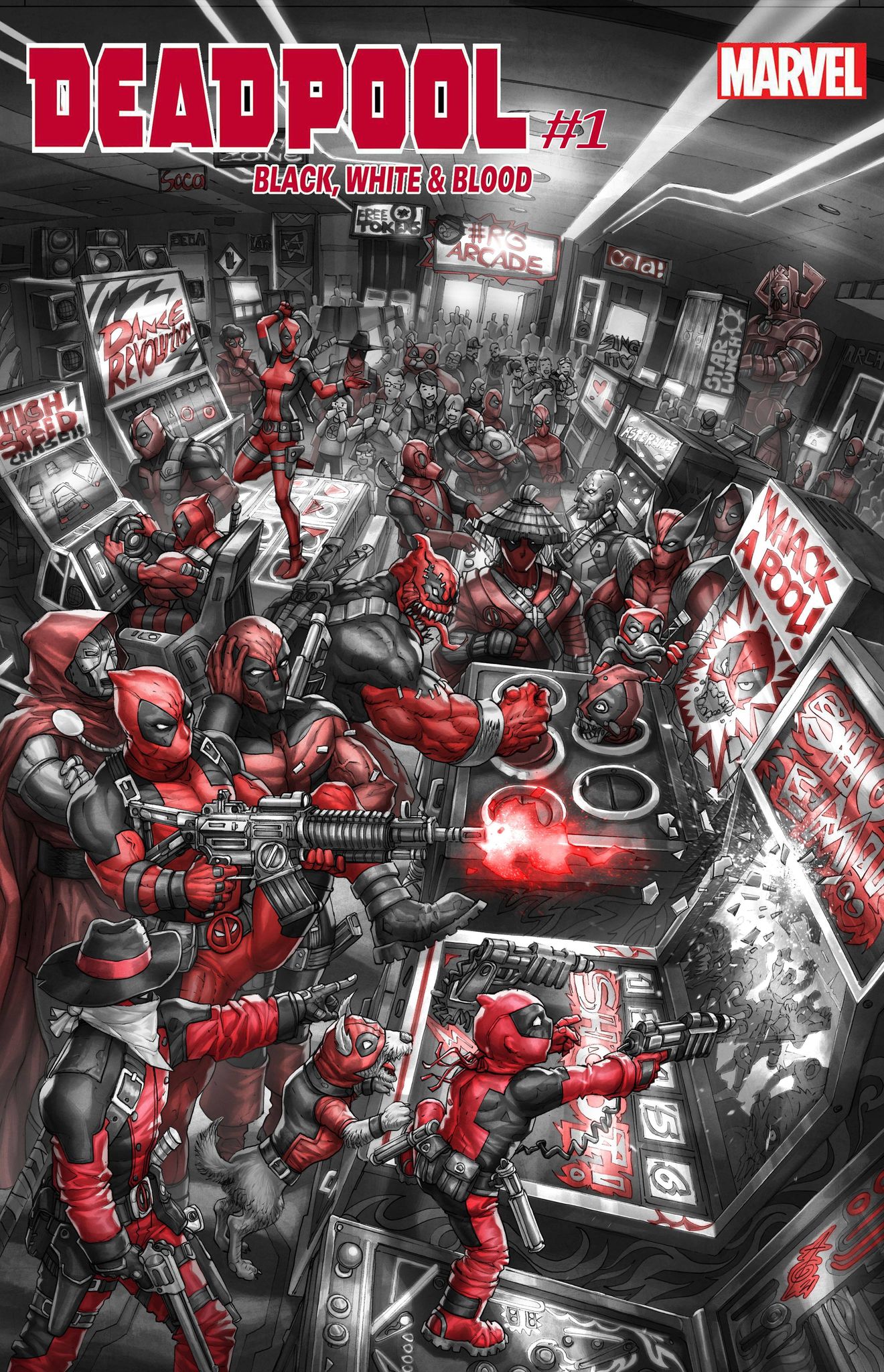 DEADPOOL BLACK WHITE & BLOOD #1 ALAN QUAH "DEADPOOL CORPS" EXCLUSIVE VARIANT