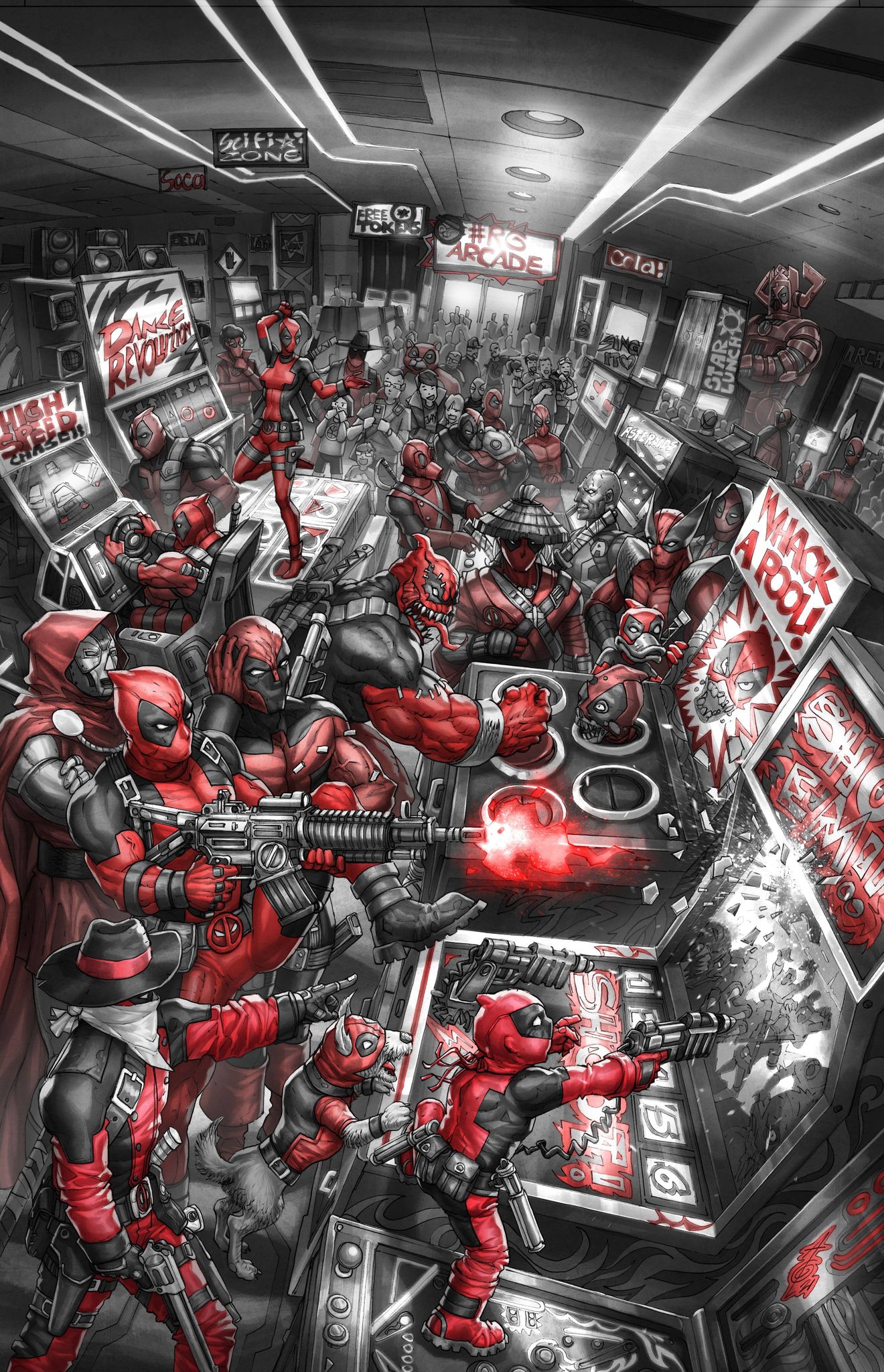 DEADPOOL BLACK WHITE & BLOOD #1 ALAN QUAH "DEADPOOL CORPS" EXCLUSIVE VARIANT