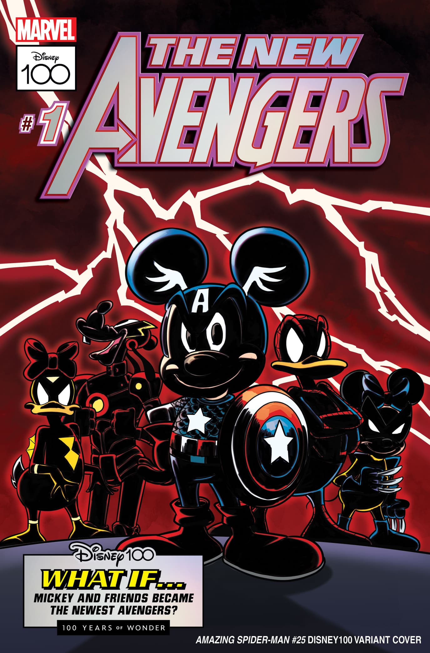 AMAZING SPIDER-MAN #25 DISNEY100 NEW AVENGERS VARIANT COVER(M175)