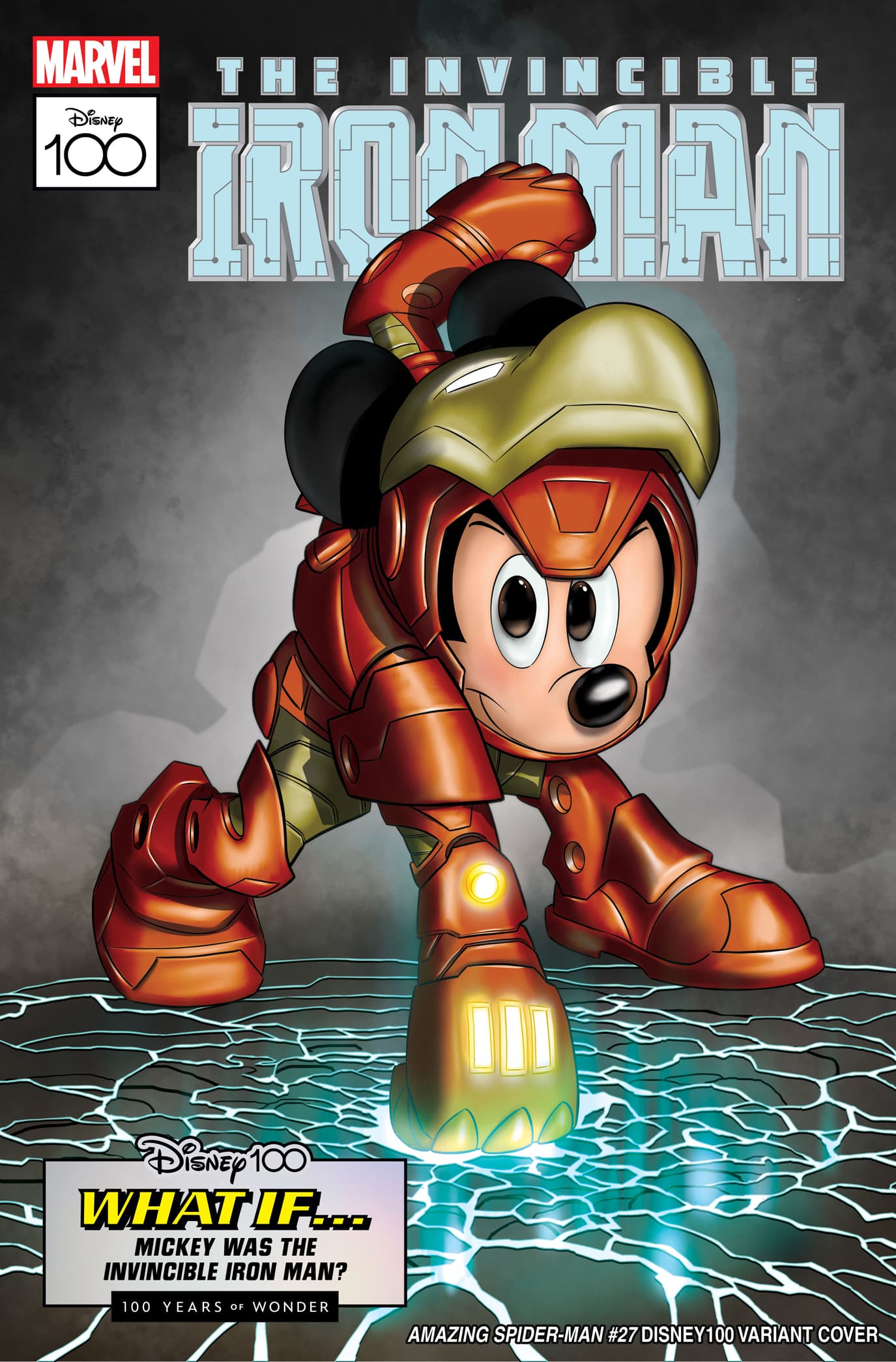 AMAZING SPIDER-MAN #27 DISNEY100 INVINCIBLE IRON MAN VARIANT COVER - 06/14/23