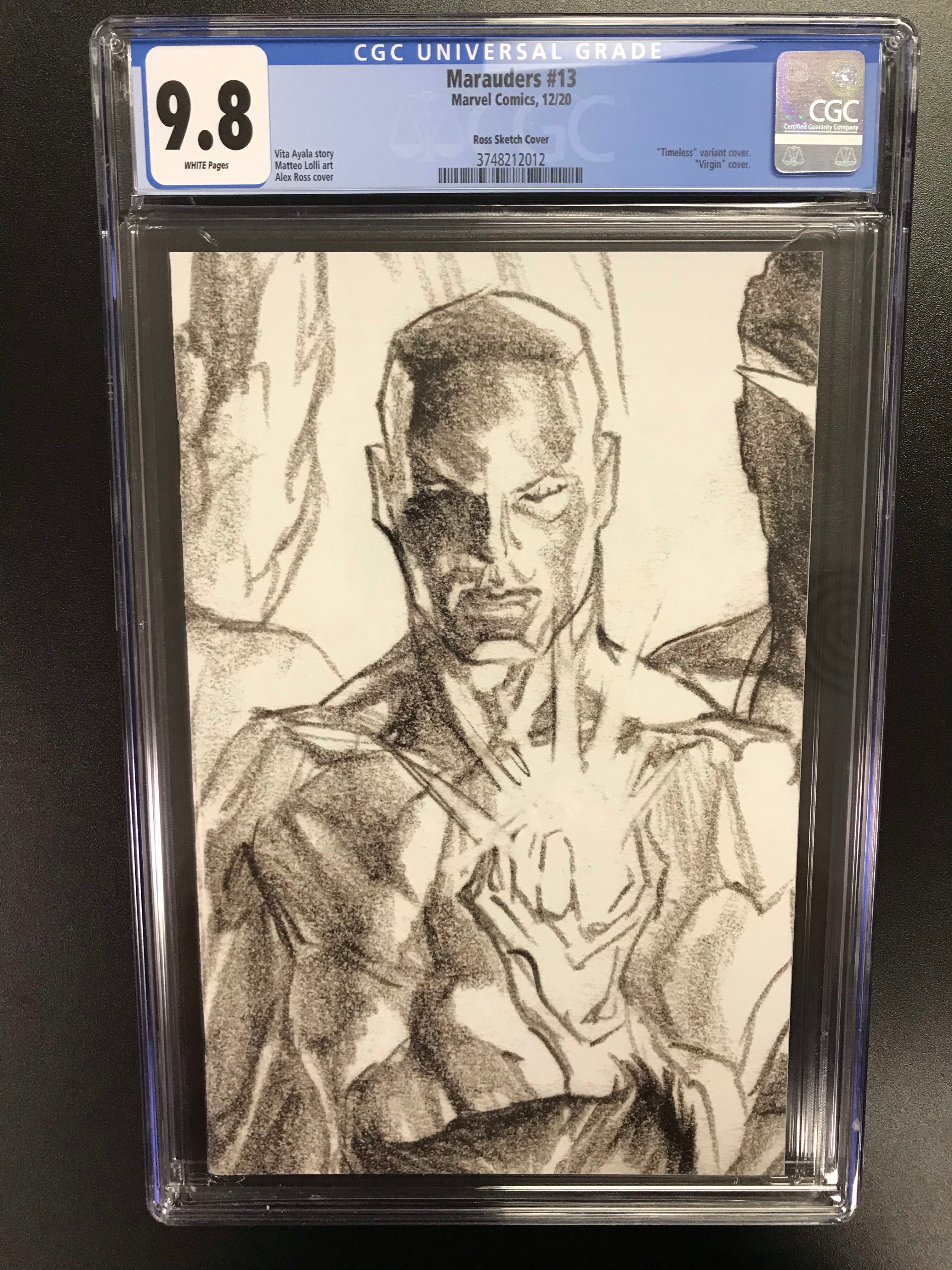 MARAUDERS #13 ALEX ROSS 1:100 TIMELESS SKETCH VARIANT CGC 9.8 (INSTOCK) C18