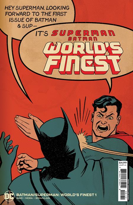 03/15/2022 BATMAN SUPERMAN WORLDS FINEST #1 CVR G INC 1:25 CHIP ZDARSKY SUPERMAN SLAP BATTLE CARD STOCK VAR