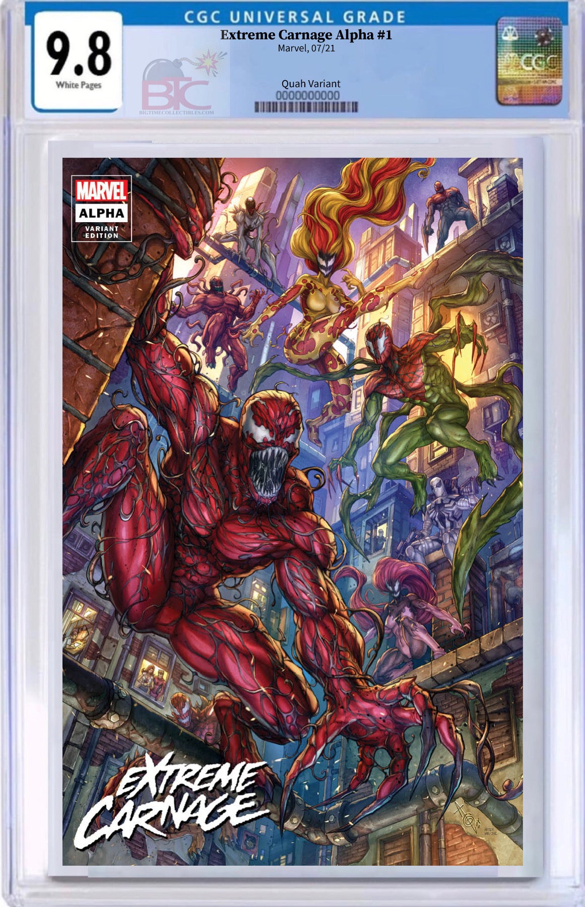 EXTREME CARNAGE ALPHA #1 ALAN QUAH EXCLUSIVE VARIANT CGC 9.8