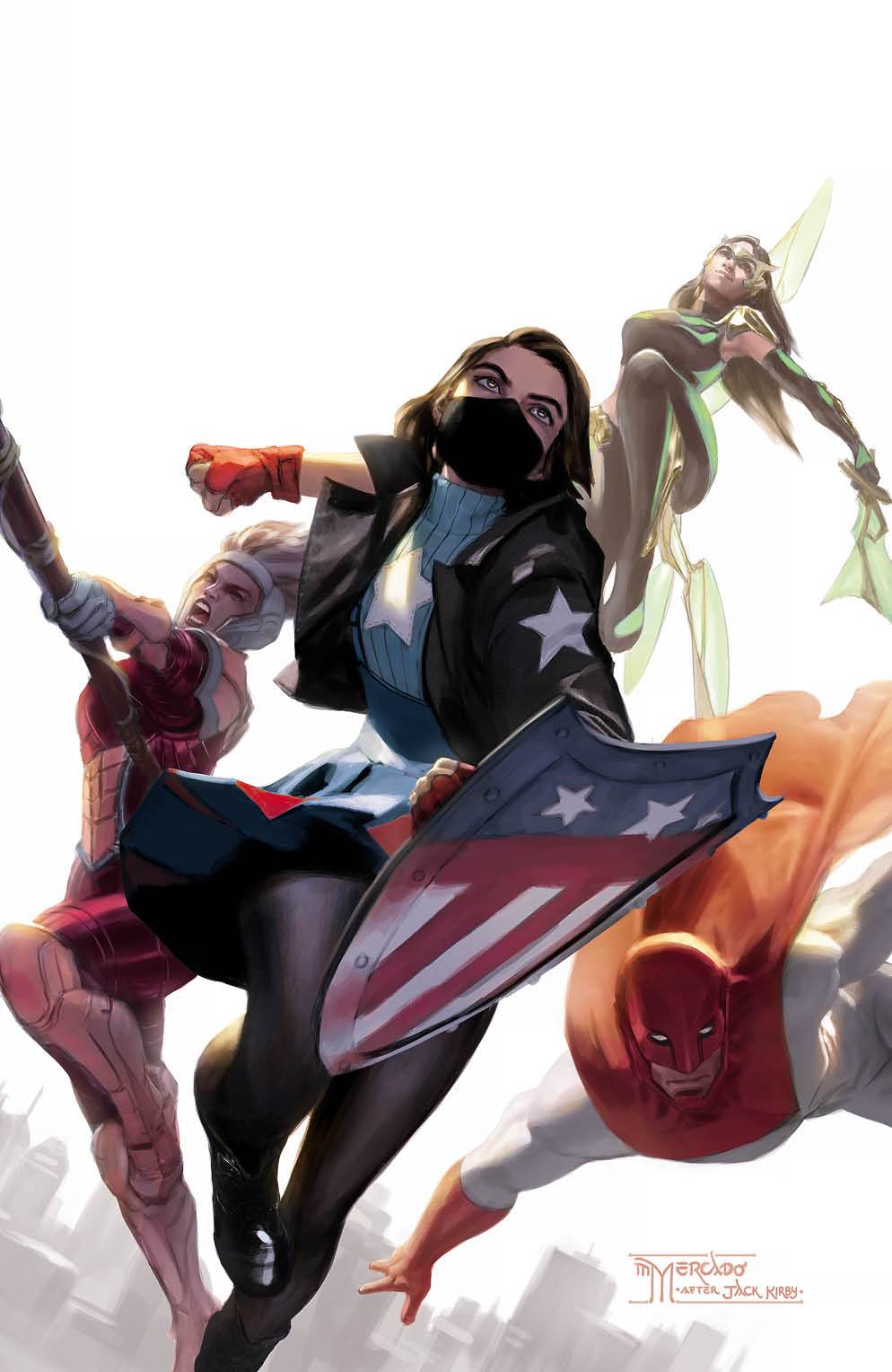 UNITED STATES CAPTAIN AMERICA #4 MIGUEL MERCADO EXCLUSIVE VIRGIN VARIANT (M143)(M144)(M152)