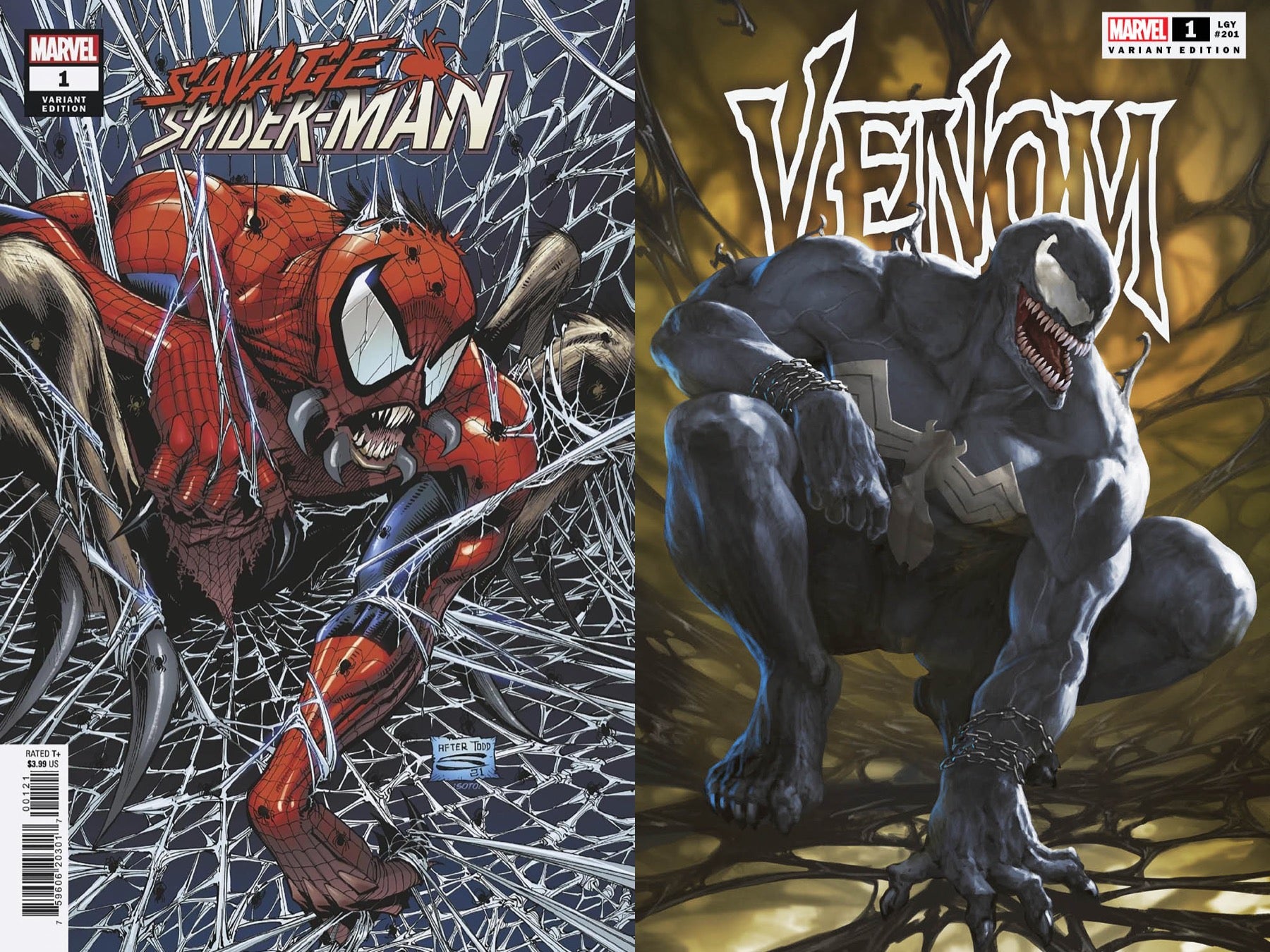 02/02/2022 SAVAGE SPIDER-MAN #1 & VENOM #1 HOMAGE VARIANT SET