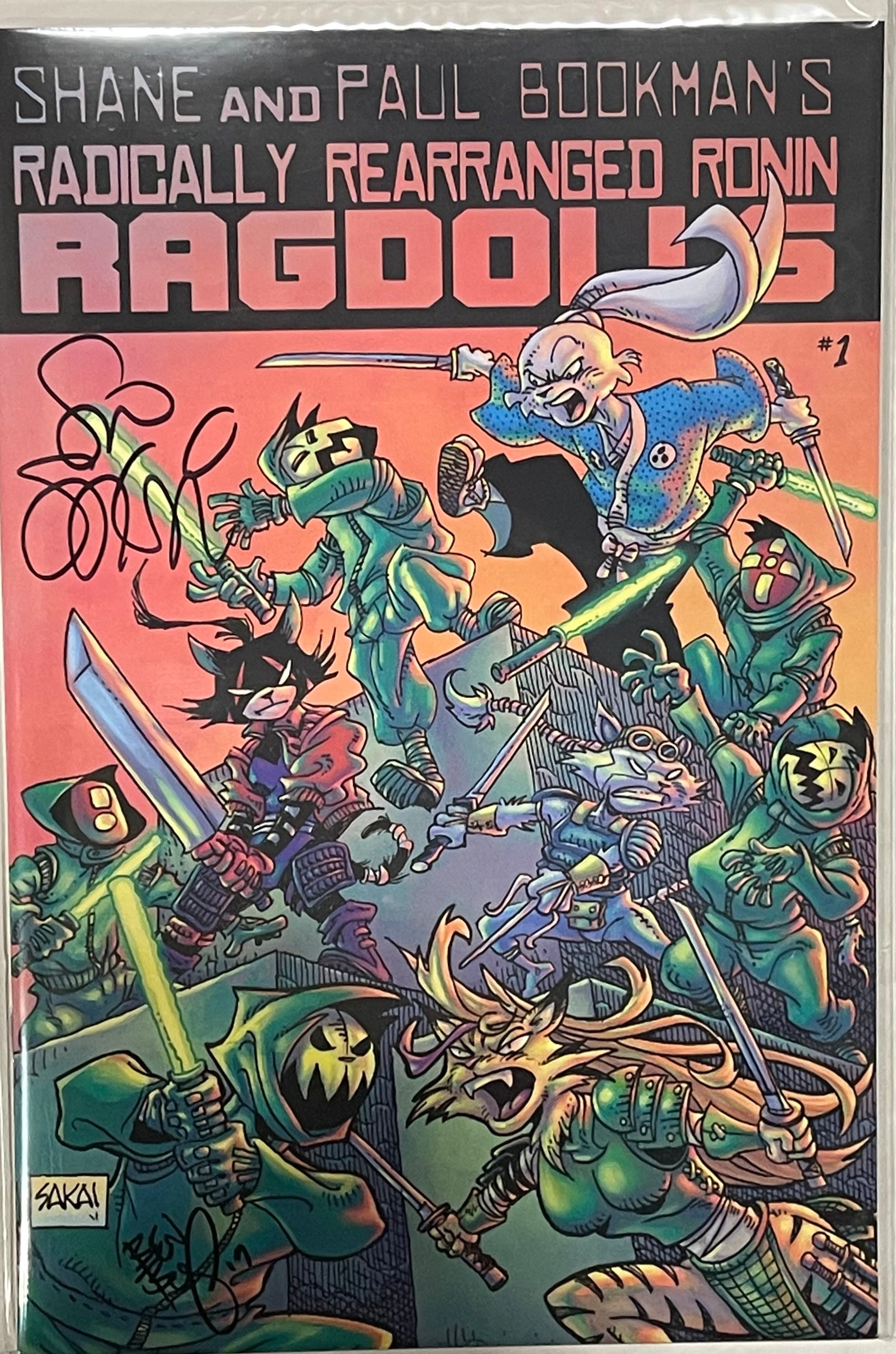 RADICALLY RONIN RAGDOLLS ONE SHOT CVR E SAKAI SIGNED BY STAN SAKAI W/COA(CB67)