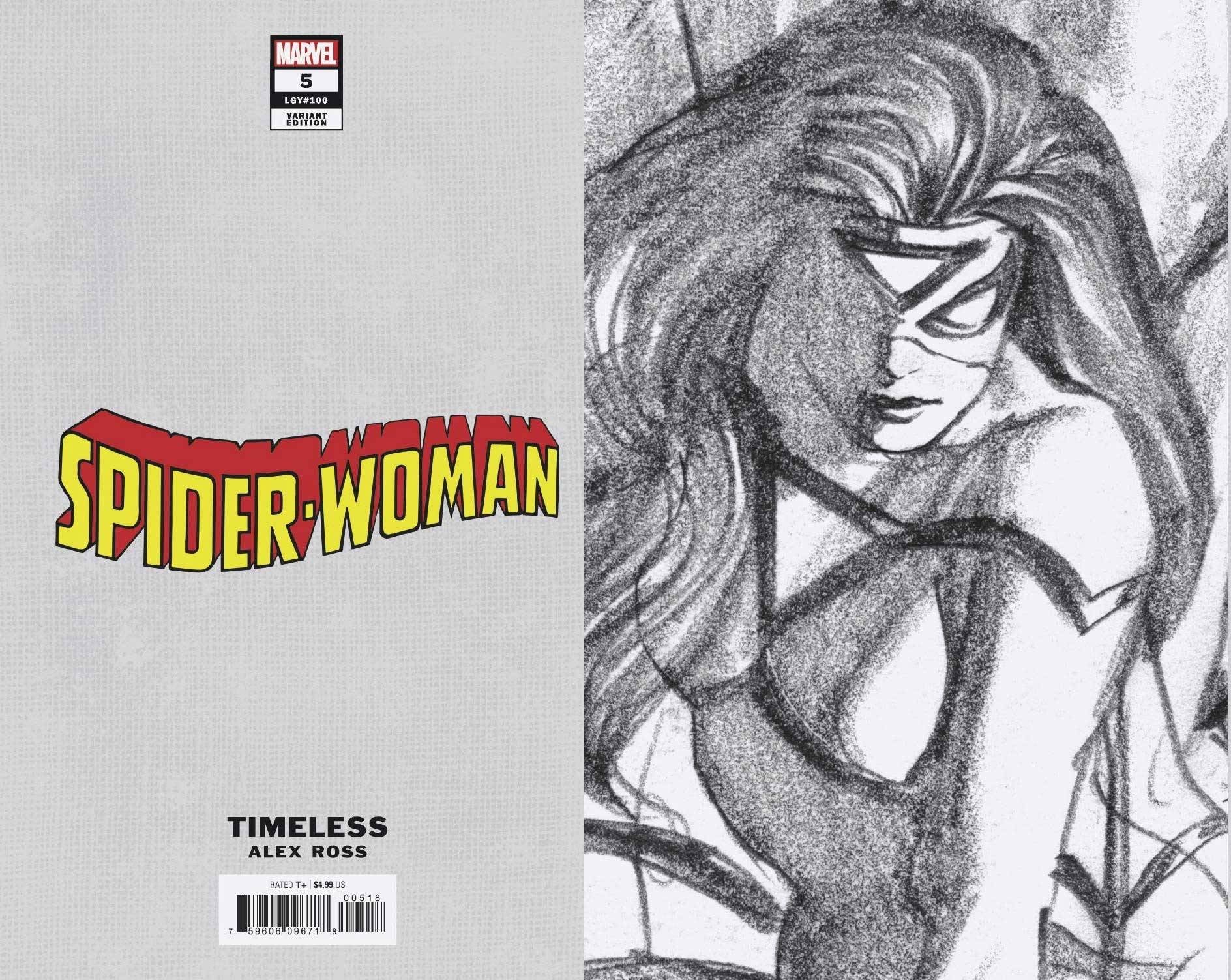 SPIDER-WOMAN #5 ROSS 1:100 TIMELESS VIRGIN SKETCH VARIANT 10/21/20