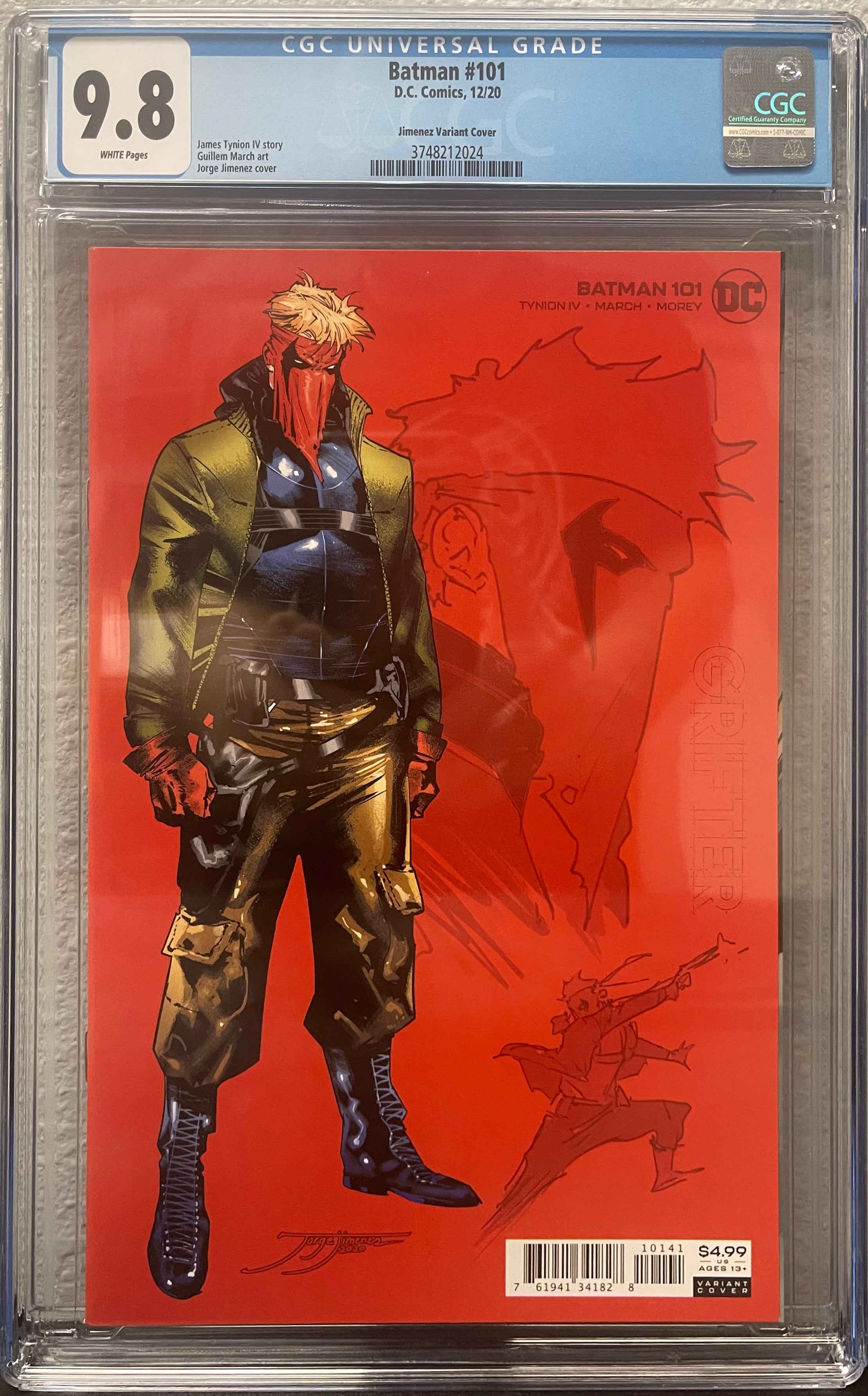 BATMAN #101 INC 1:25 JORGE JIMENEZ CARD STOCK VARIANT CGC 9.8 (INSTOCK) C54