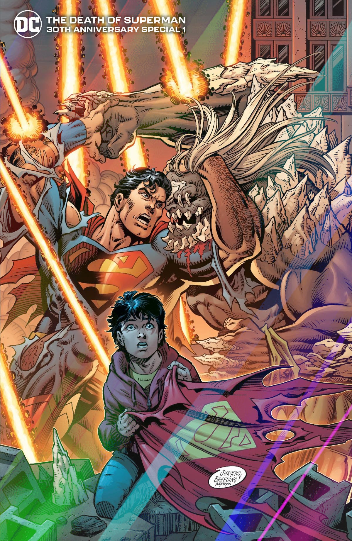 11/08/2022 DEATH OF SUPERMAN 30TH ANNIVERSARY SPECIAL #1 (ONE-SHOT) CVR I INC 1:100 DAN JURGENS & BRETT BREEDING FOIL VARIANT