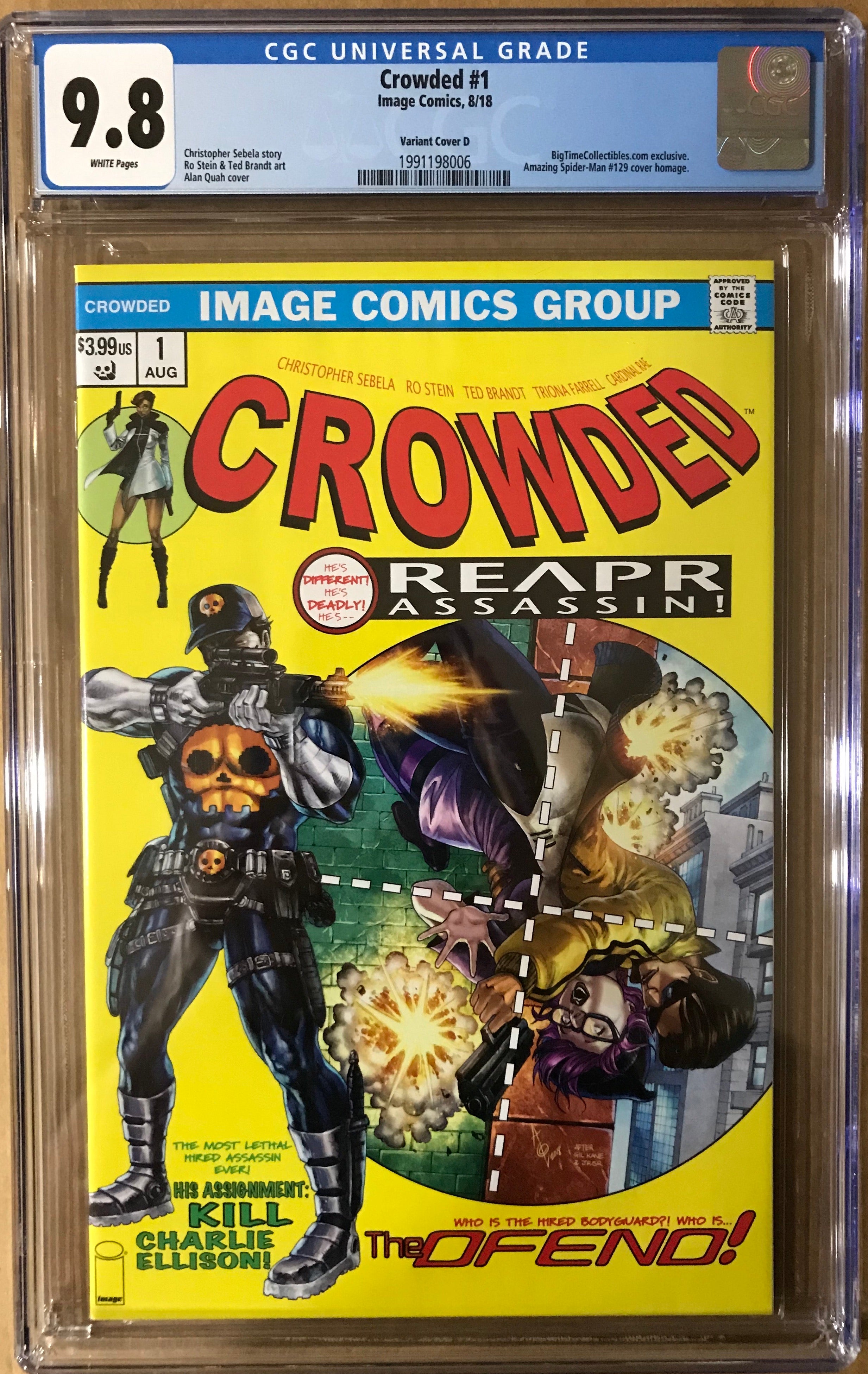 CROWDED #1 ALAN QUAH EXCLUSIVE HOMAGE CGC 9.8