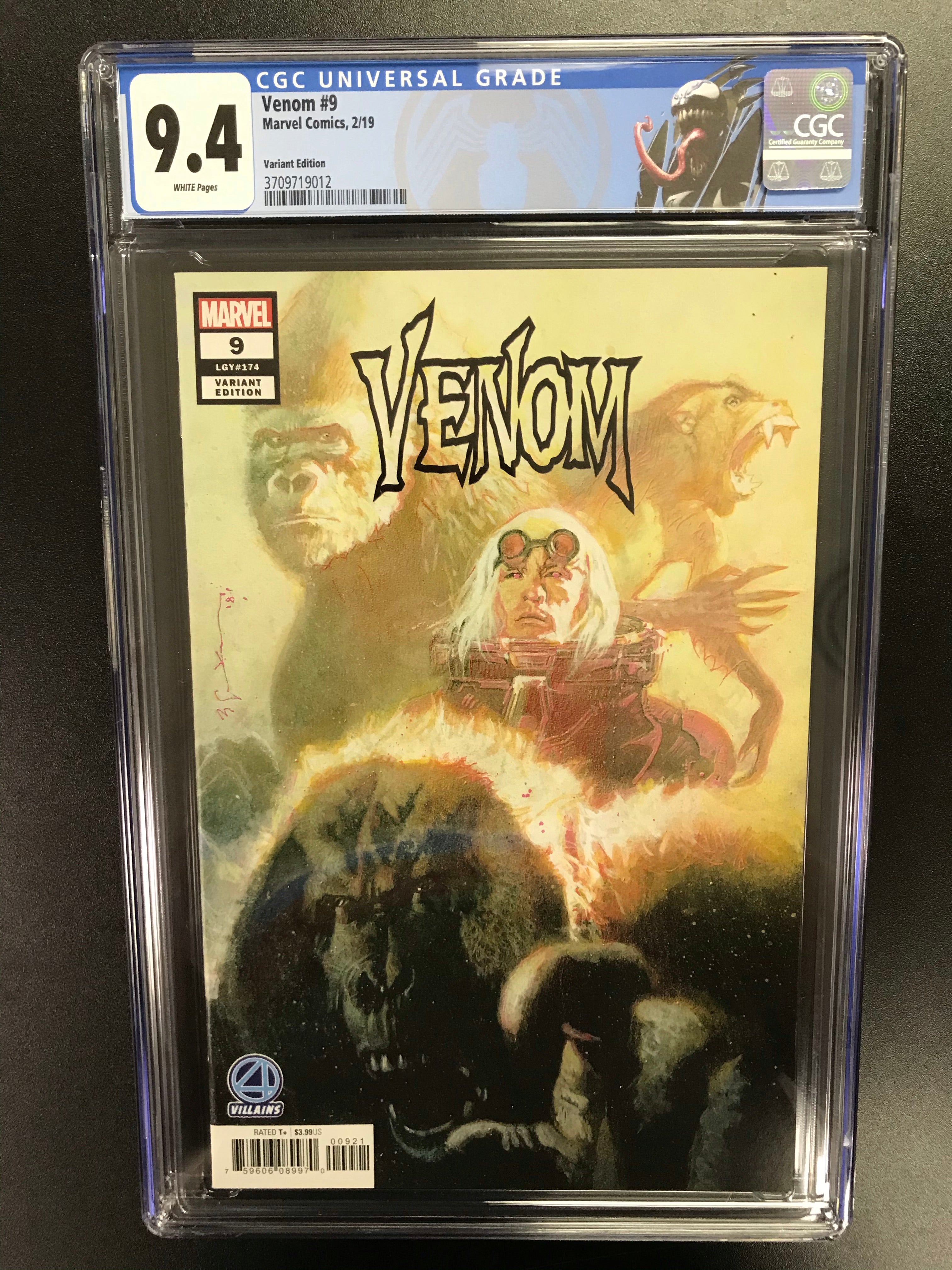 VENOM #9 SIENKIEWICZ VARIANT 1ST OF DYLAN BROCK CGC 9.4 W/RETIRED VENOM CUSTOM LABEL (INSTOCK) C89