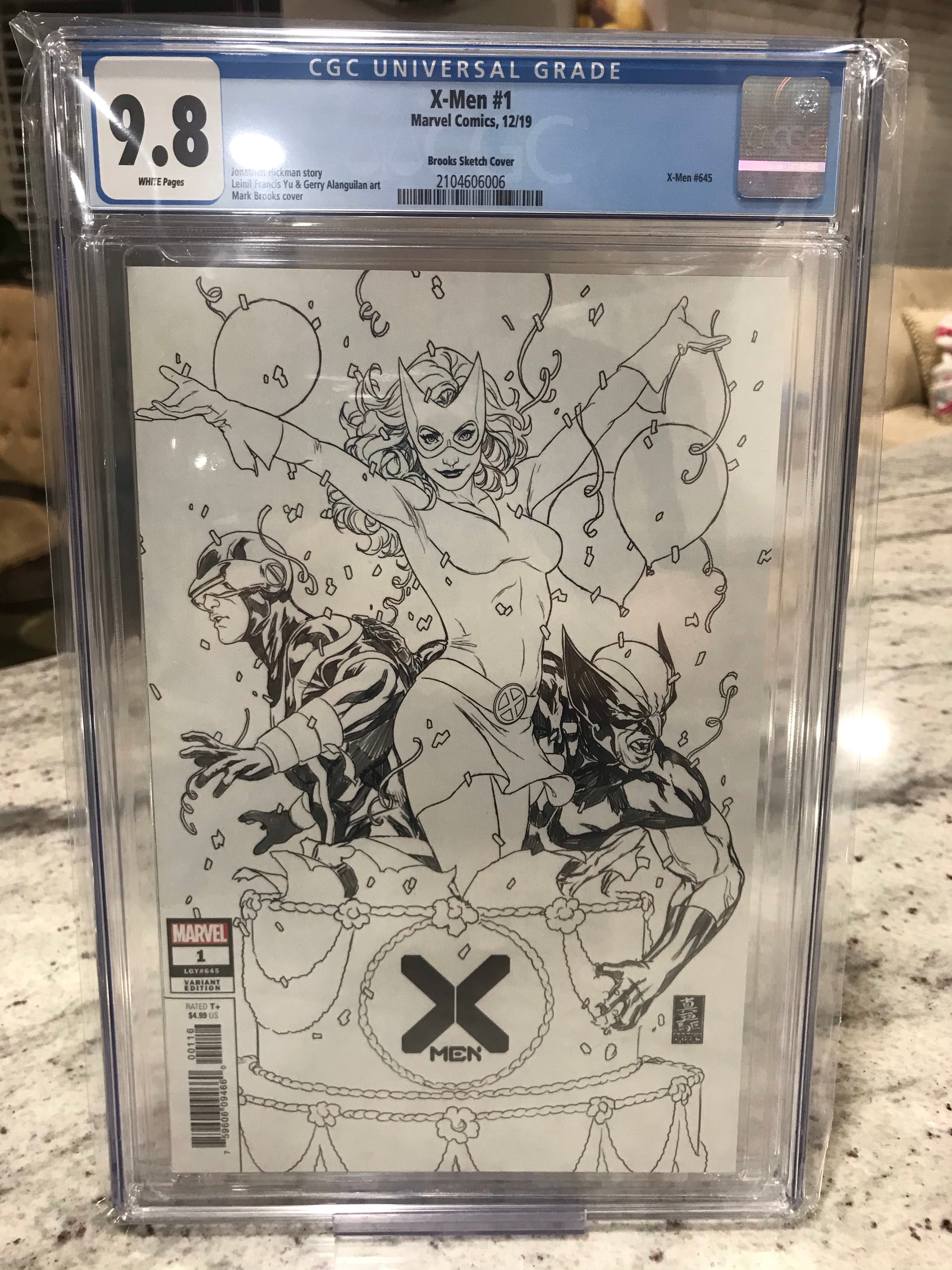 X-MEN #1 BROOKS PARTY SKETCH VARIANT 1 PER STORE CGC 9.8