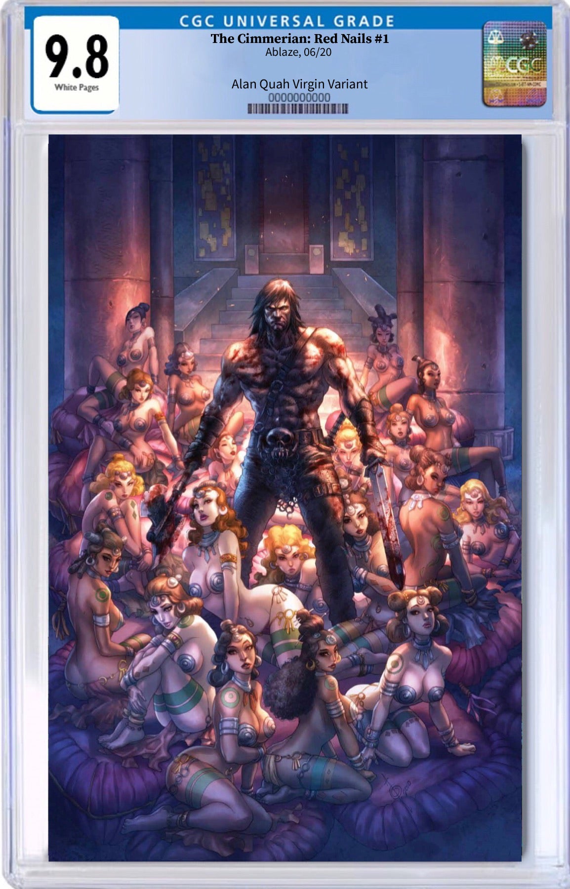 CIMMERIAN RED NAILS #1 ALAN QUAH EXCLUSIVE VIRGIN VARIANT CGC 9.8 (INSTOCK) C56