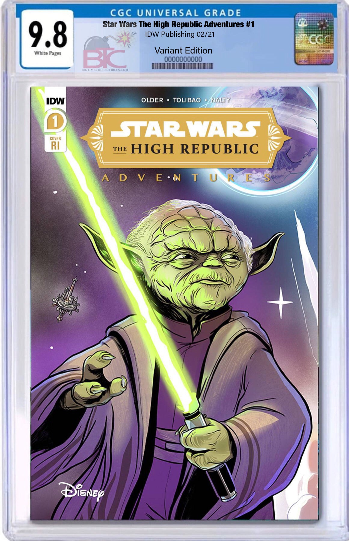 STAR WARS HIGH REPUBLIC ADVENTURES #1 1:10 VARIANT CGC 9.8