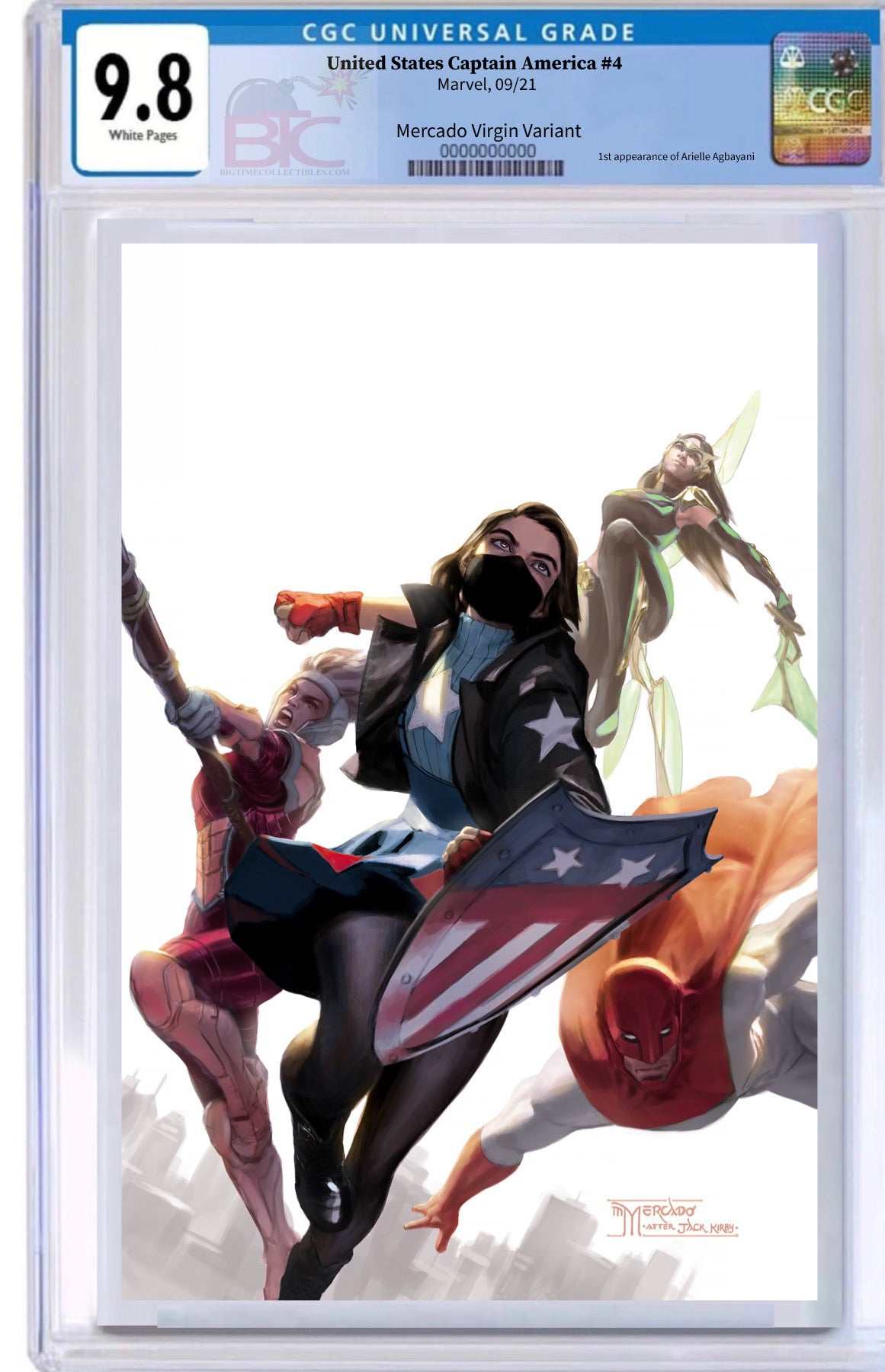 09/22/2021 UNITED STATES CAPTAIN AMERICA #4 MIGUEL MERCADO EXCLUSIVE FIRST APPEARANCE OF ARIELLE AGBAYANI