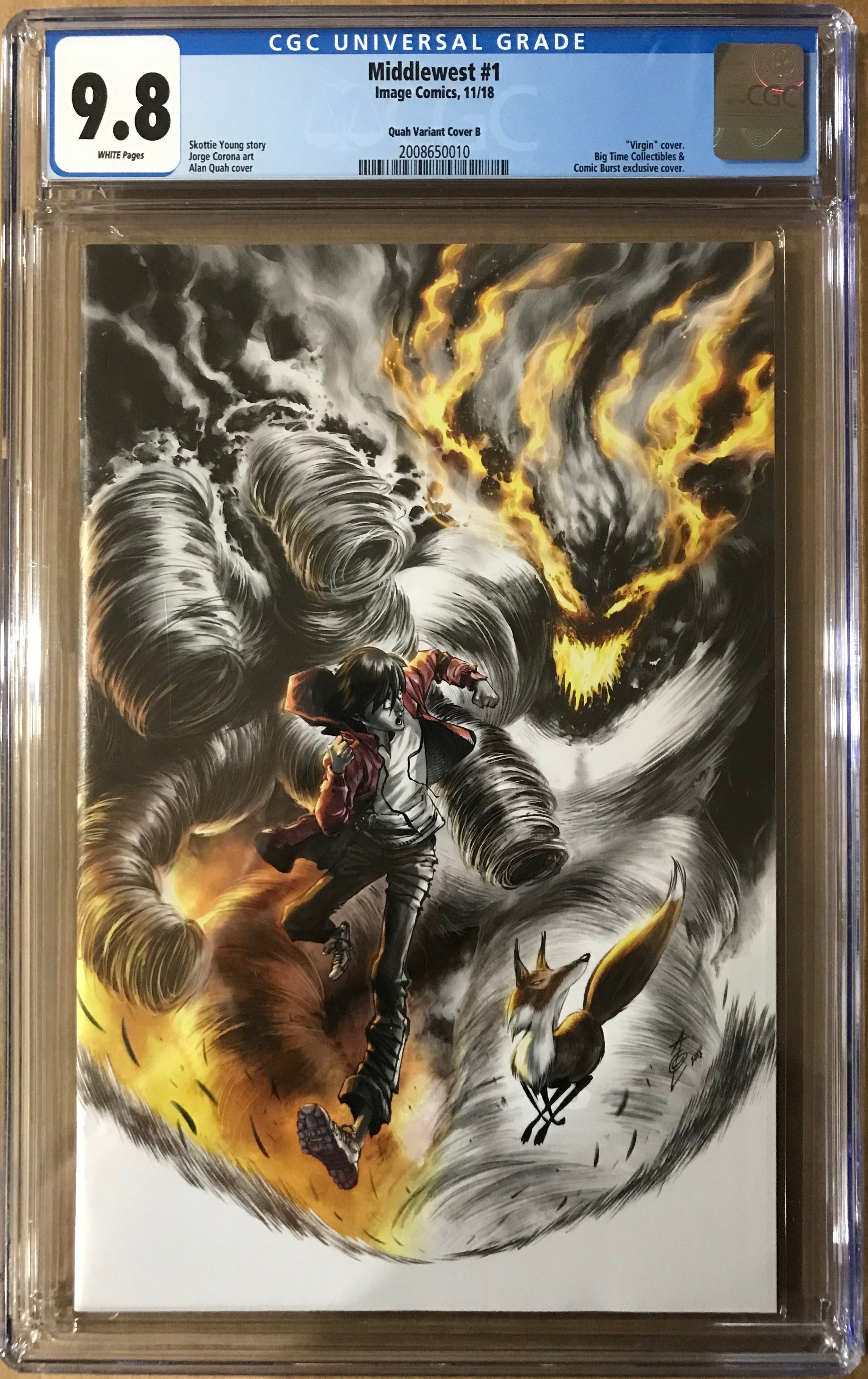 MIDDLEWEST #1 ALAN QUAH EXCLUSIVE VIRGIN VARIANT CGC 9.8 (INSTOCK) C15