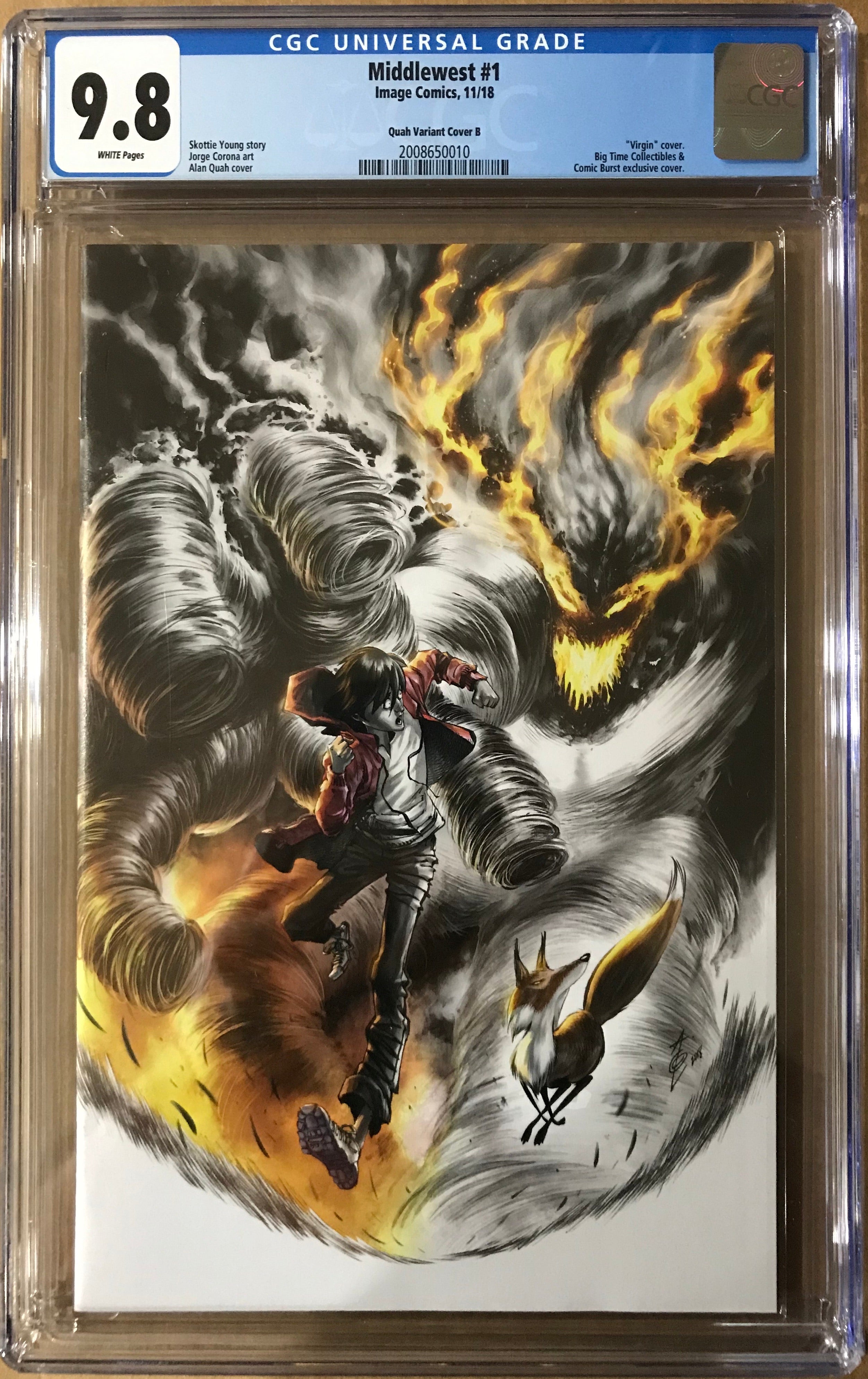 MIDDLEWEST #1 ALAN QUAH EXCLUSIVE VIRGIN VARIANT CGC 9.8