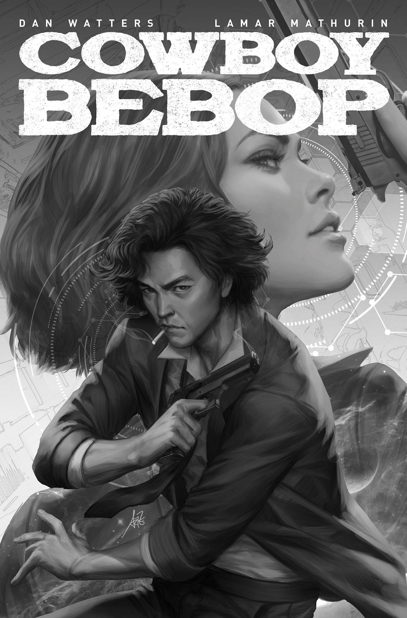 01/19/2022 COWBOY BEBOP #1 CVR F LAU B&W