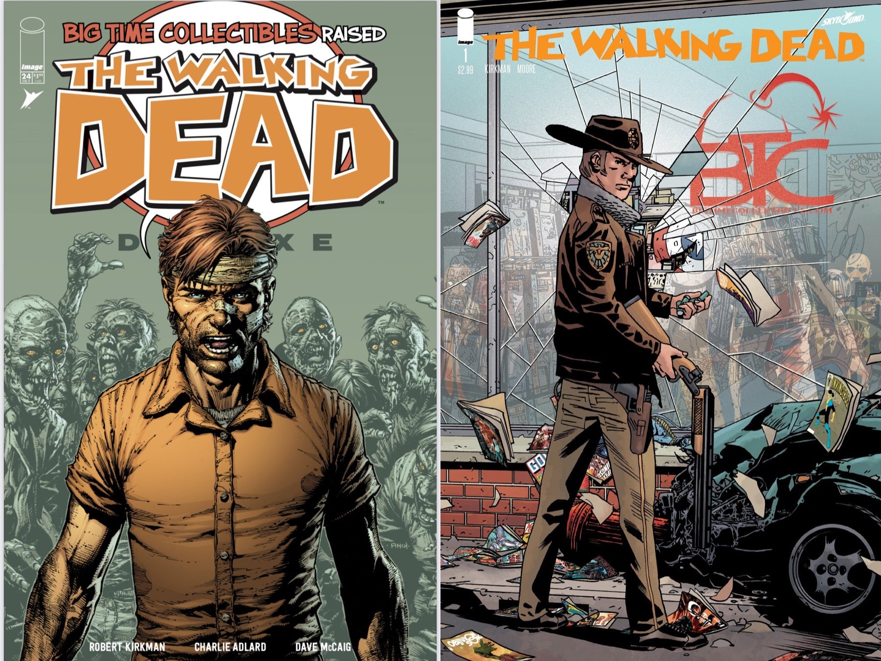 THE WALKING DEAD DELUXE #24 & TWD #1 BTC EXCLUSIVE COMBO VARIANT