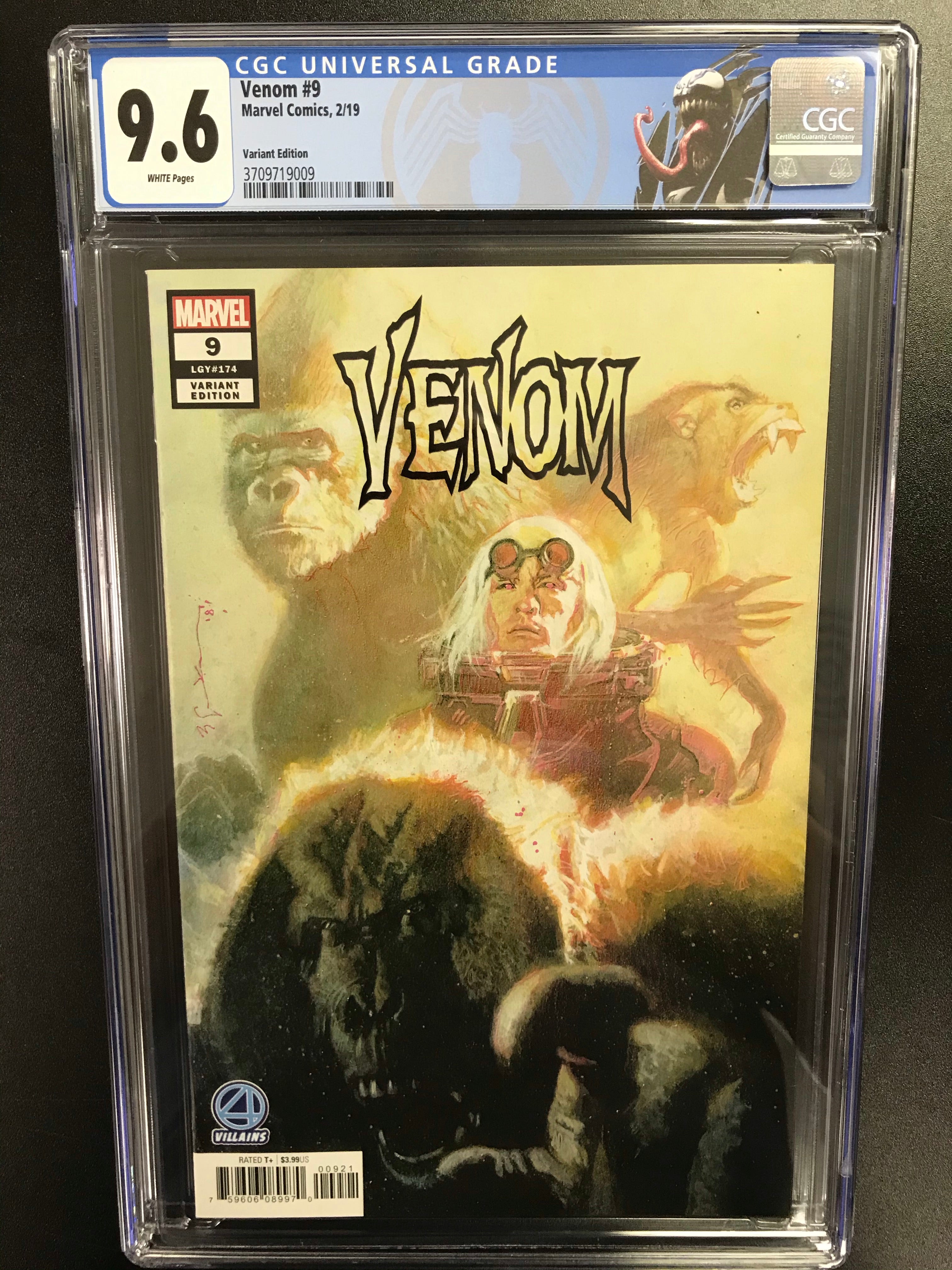 VENOM #9 SIENKIEWICZ VARIANT 1ST OF DYLAN BROCK CGC 9.6 W/RETIRED VENOM CUSTOM LABEL (INSTOCK) C89