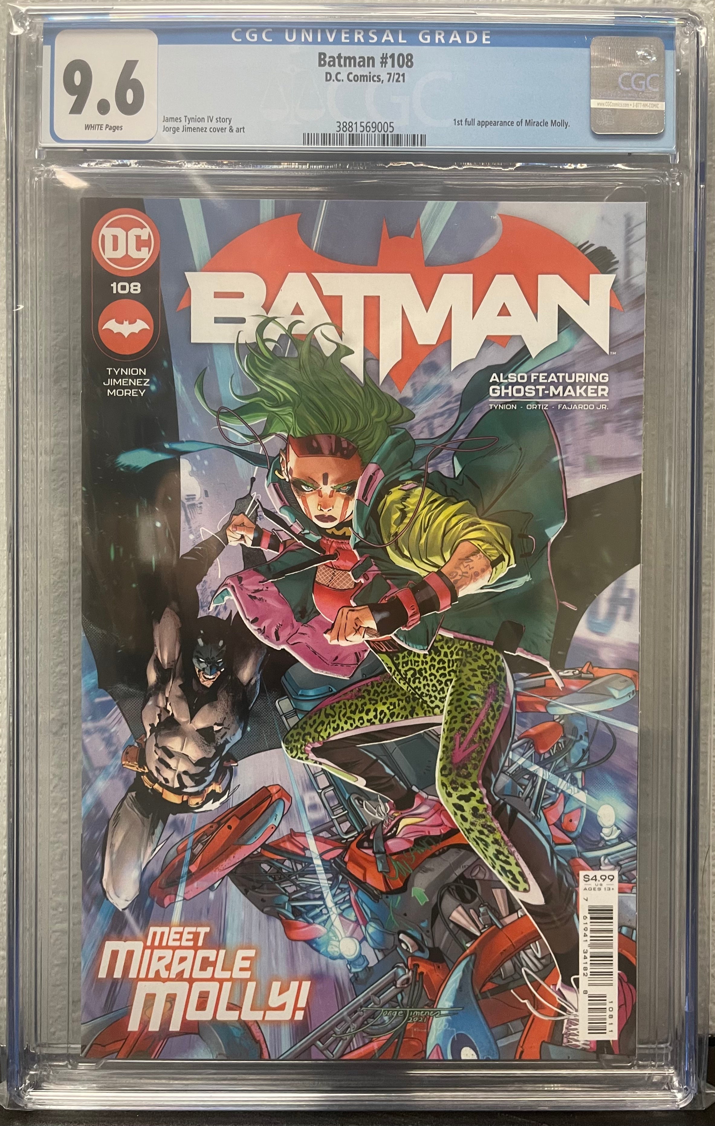 BATMAN #108 FIRST APPEARANCE OF MIRACLE MOLLY CGC 9.6 (INSTOCK) C54