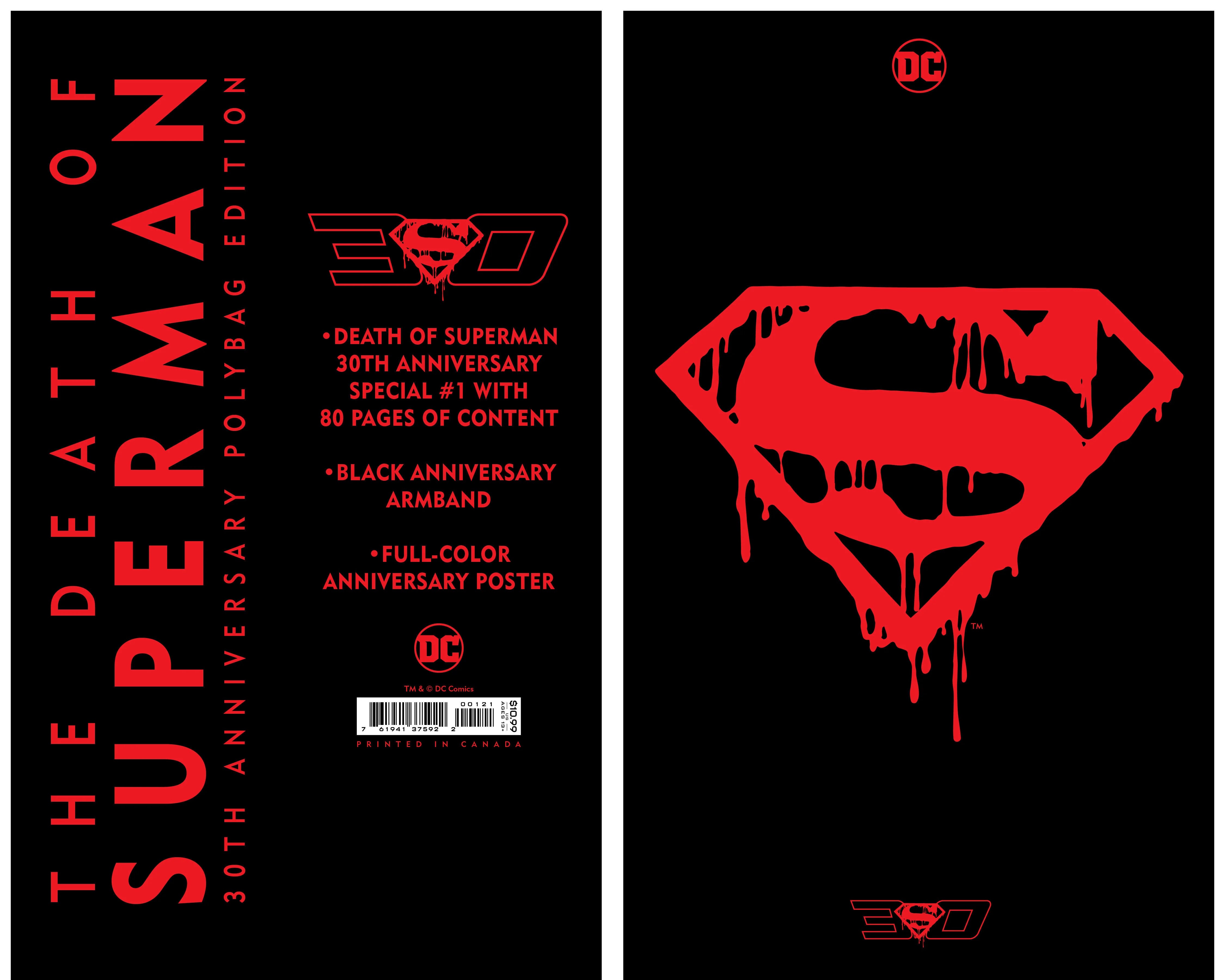 11/08/2022 DEATH OF SUPERMAN 30TH ANNIVERSARY SPECIAL #1 (ONE-SHOT) CVR F DAN JURGENS & BRETT BREEDING GATEFOLD PREMIUM POLYBAG VARIANT