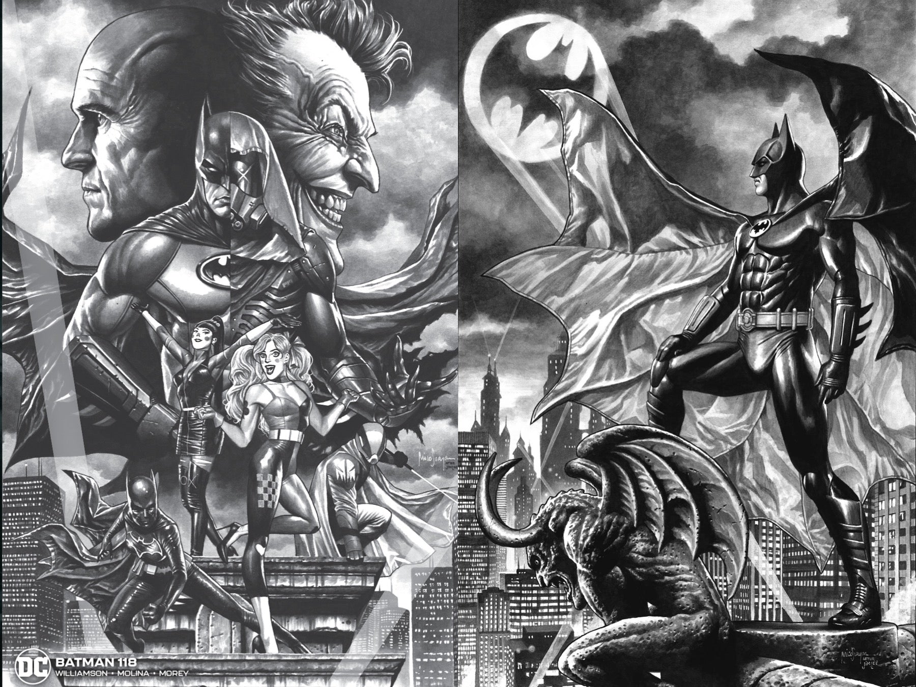 BATMAN #118 SKETCH & BATMAN'89 SKETCH EXCLUSIVE HOMAGE TO 608 COMBO (D1) (D3)